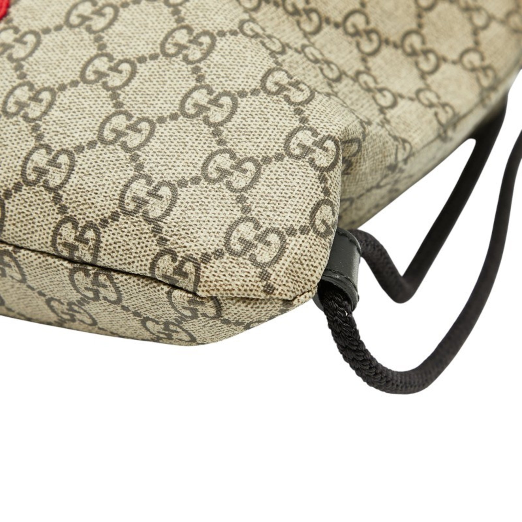 Gucci Beige Black Pvc Nylon Backpack (Pre-Owned)