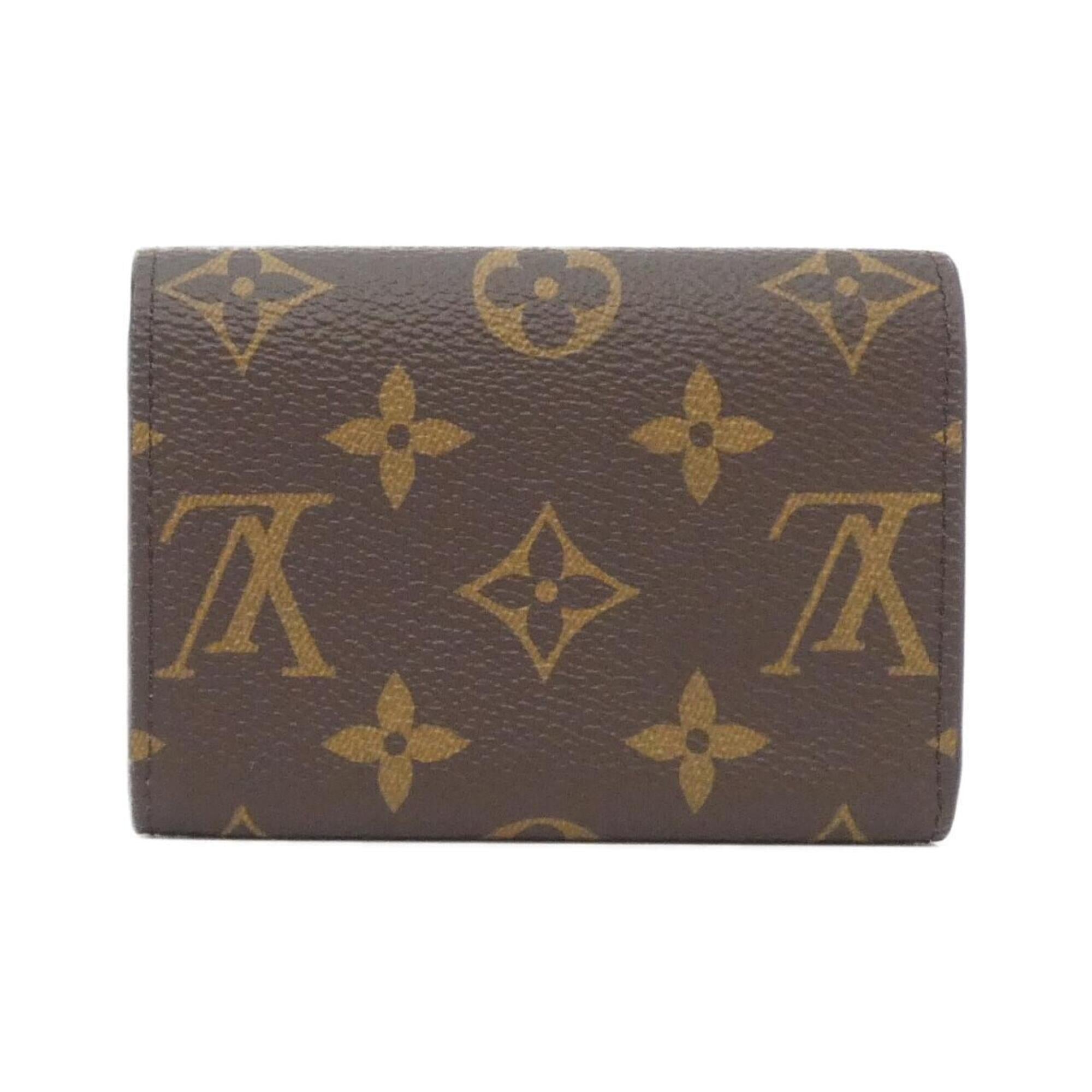 Louis Vuitton Monogram Fuchsia Marron Coated Canvas Coin Purse/Coin Case (Pre-Owned)