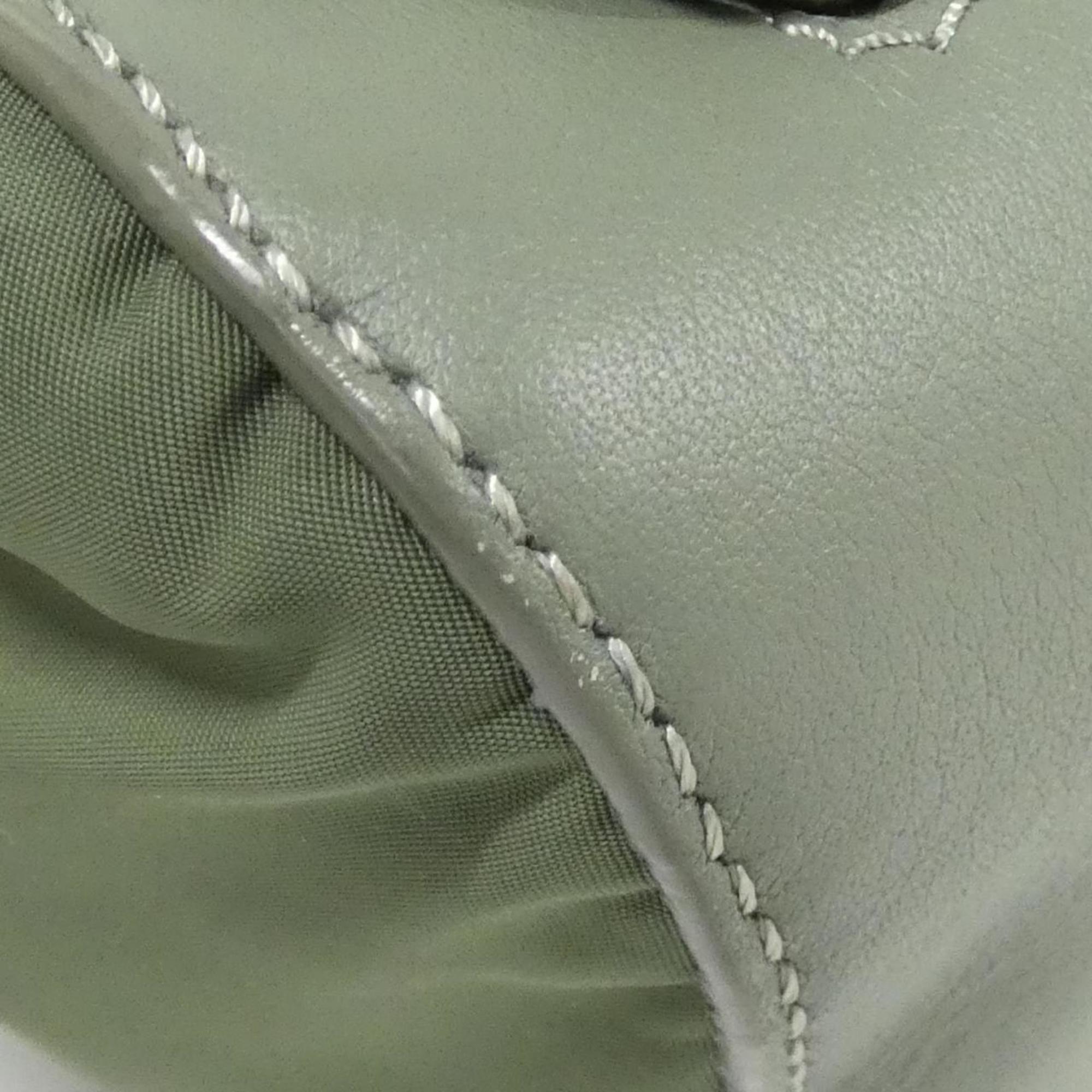 Loewe Green Khaki Nylon Leather Shoulder Bag (Pre-Owned)