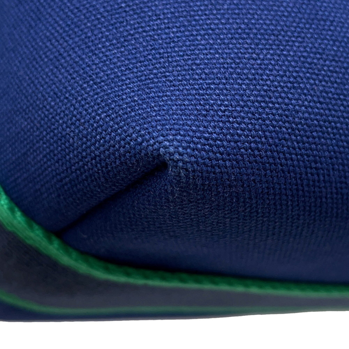 Hermes Kara Marine Blue Canvas Handbag Pouch (Pre-Owned)