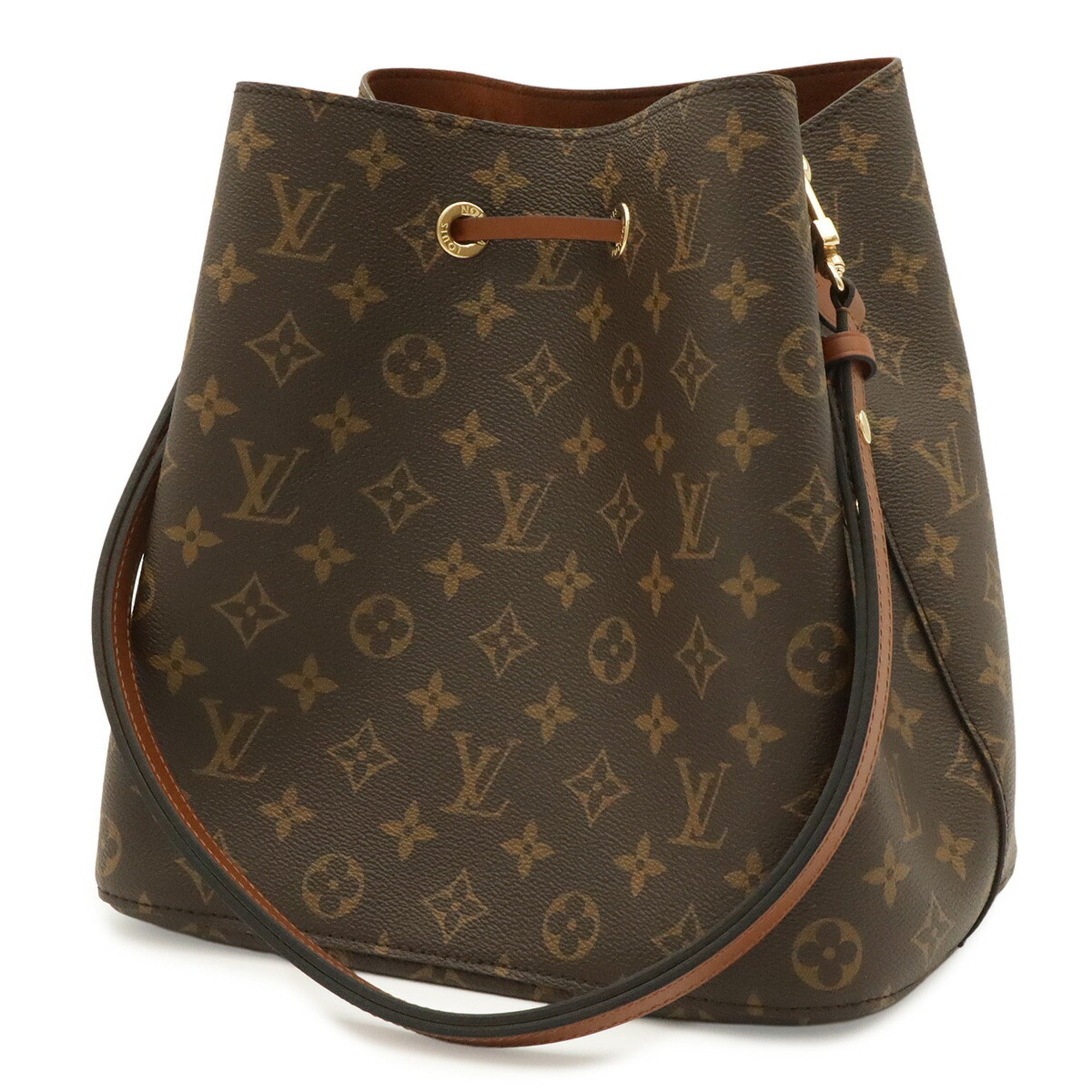 Louis Vuitton Brown Monogram Canvas Leather Shoulder Bag (Pre-Owned)