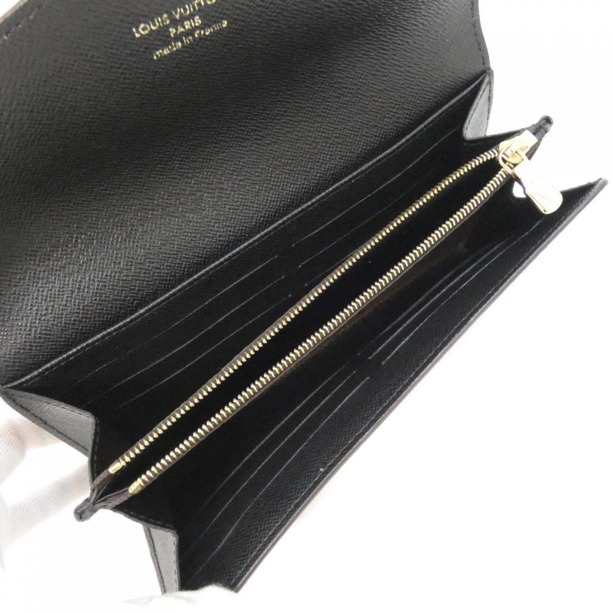 Louis Vuitton Monogram Marron Coated Canvas Long Wallet (Bi-Fold) (Pre-Owned)
