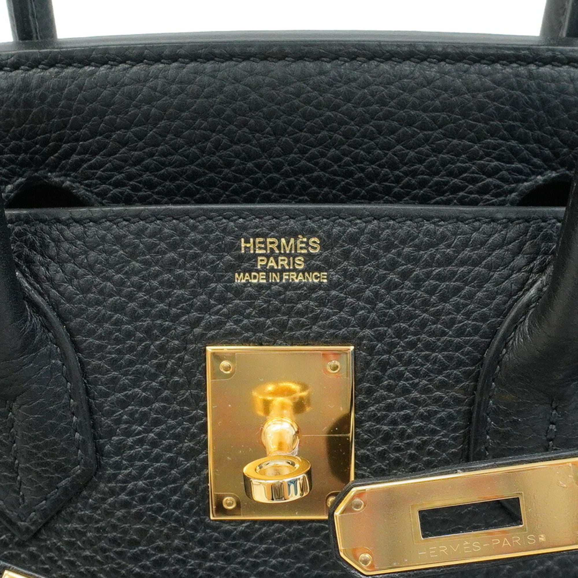 Hermes Black Taurillon Clemence Leather Handbag (Pre-Owned)