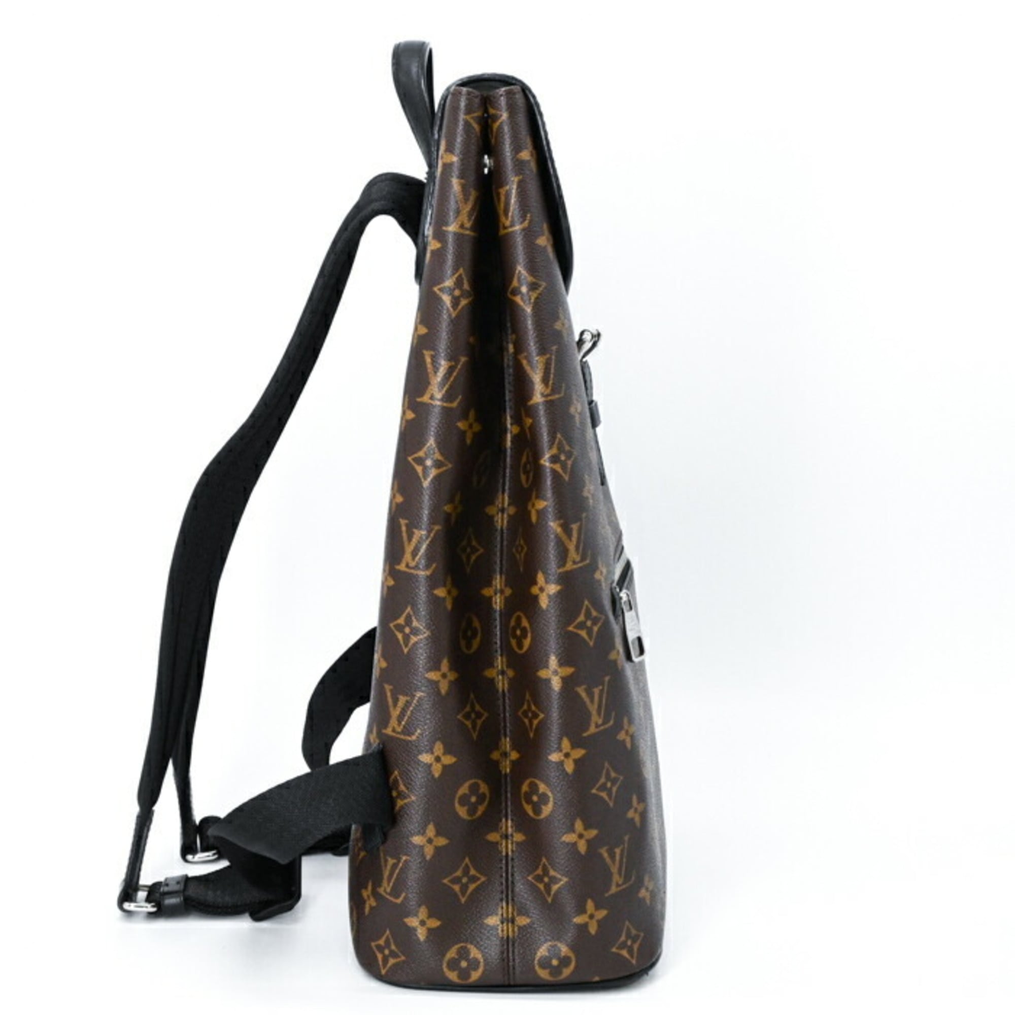 Louis Vuitton Black Brown Monogram Monogram Leather Backpack (Pre-Owned)
