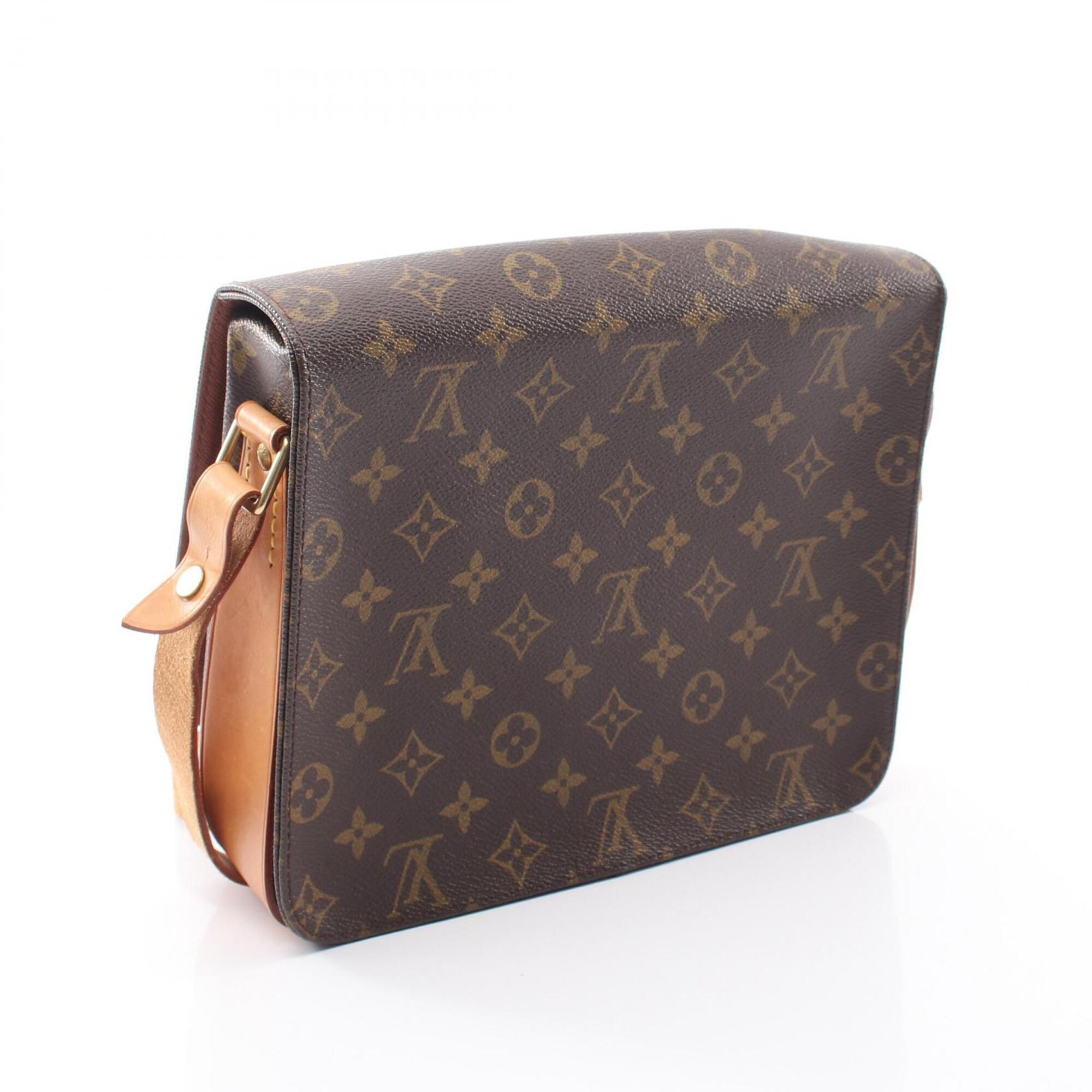 Louis Vuitton Brown Monogram Coated Canvas Leather Handbag Shoulder Bag (Pre-Owned)