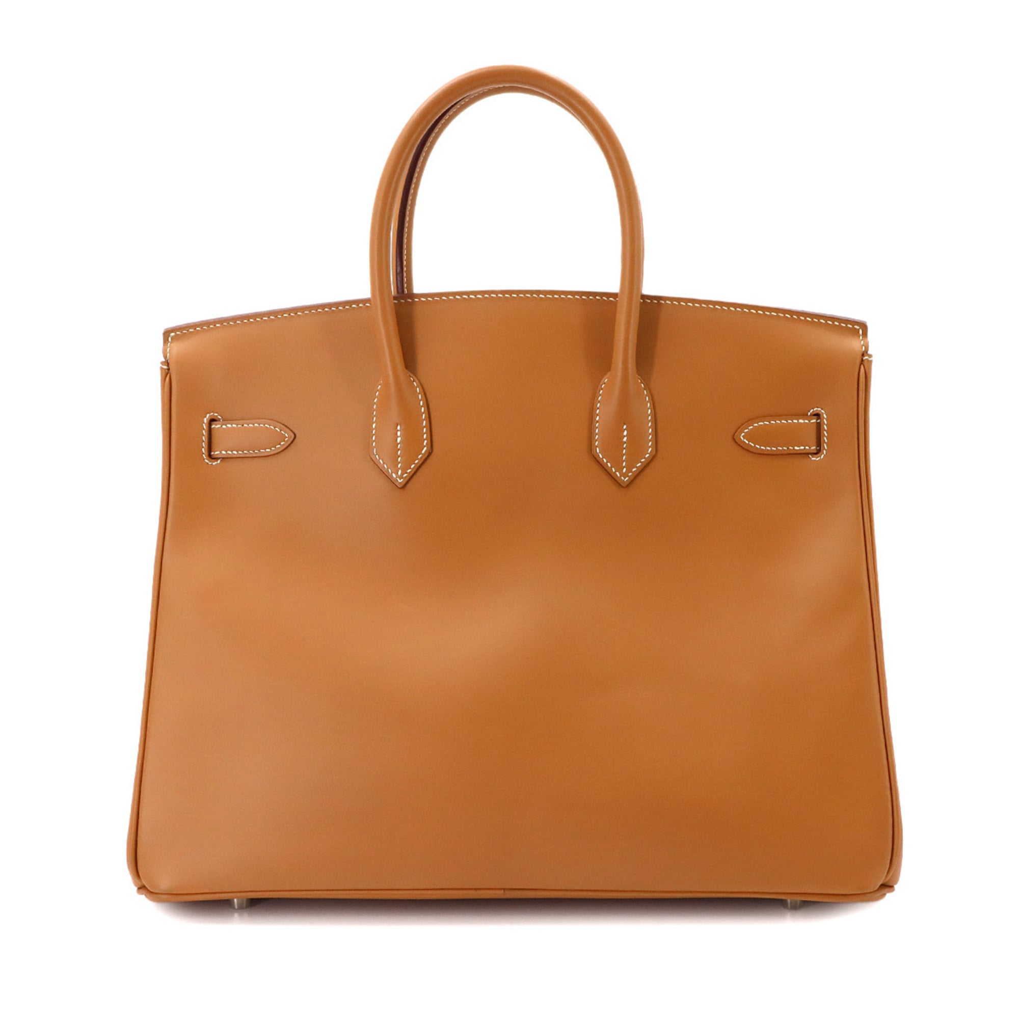 Hermes Green Natural Barenia Leather Handbag (Pre-Owned)