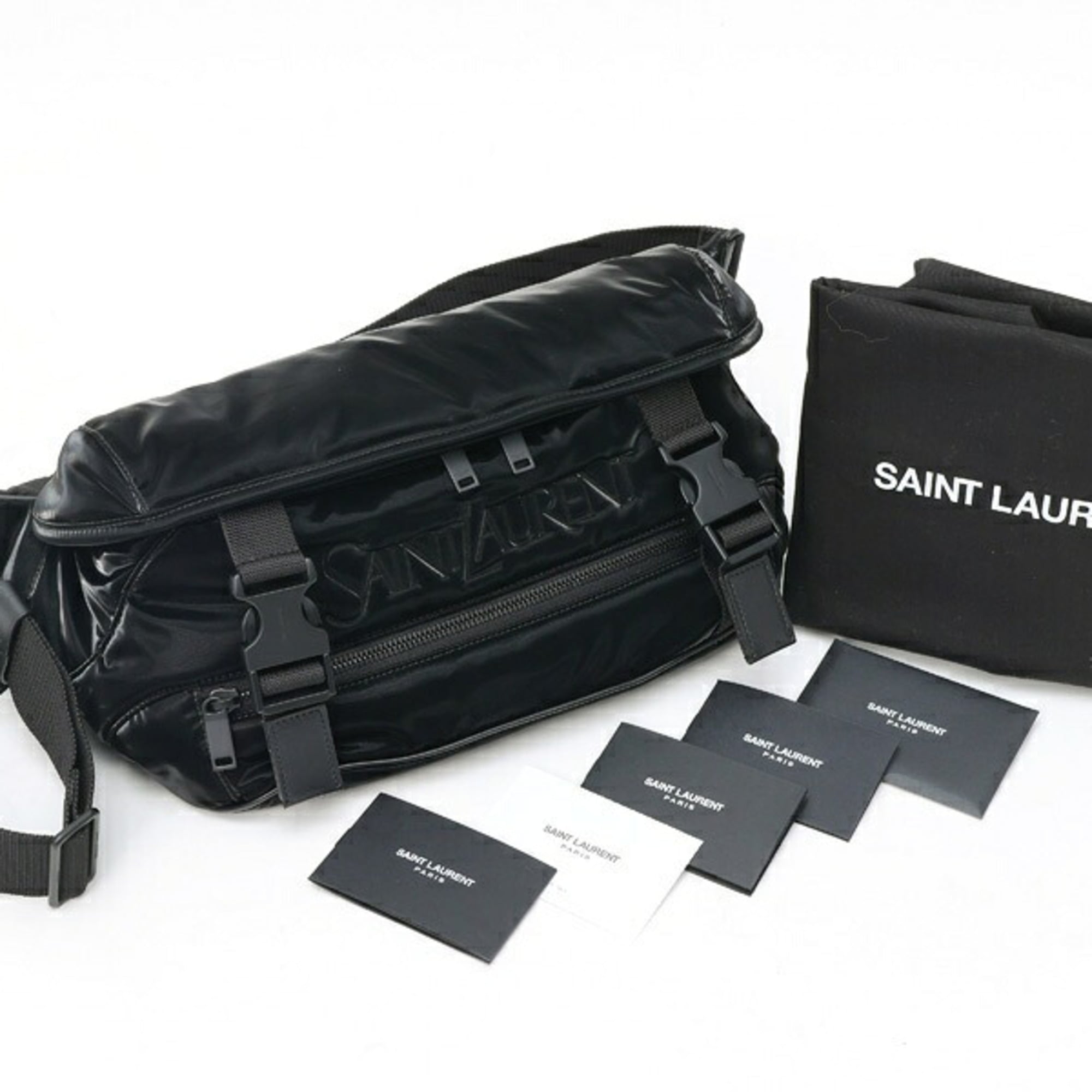 Saint Laurent Black Nylon Sling Bag (Pre-Owned)