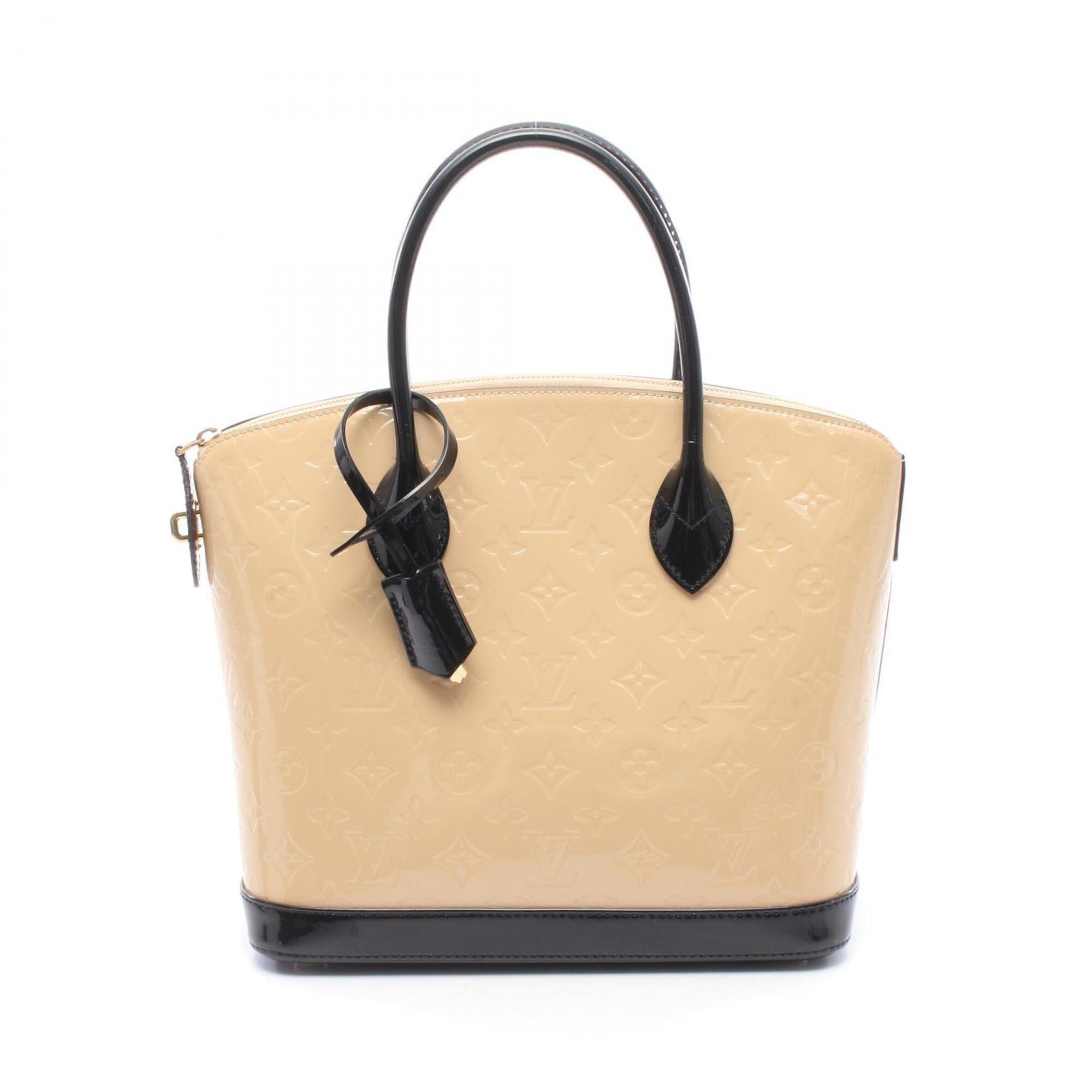 Louis Vuitton Beige Black Dune Vernis Handbag (Pre-Owned)