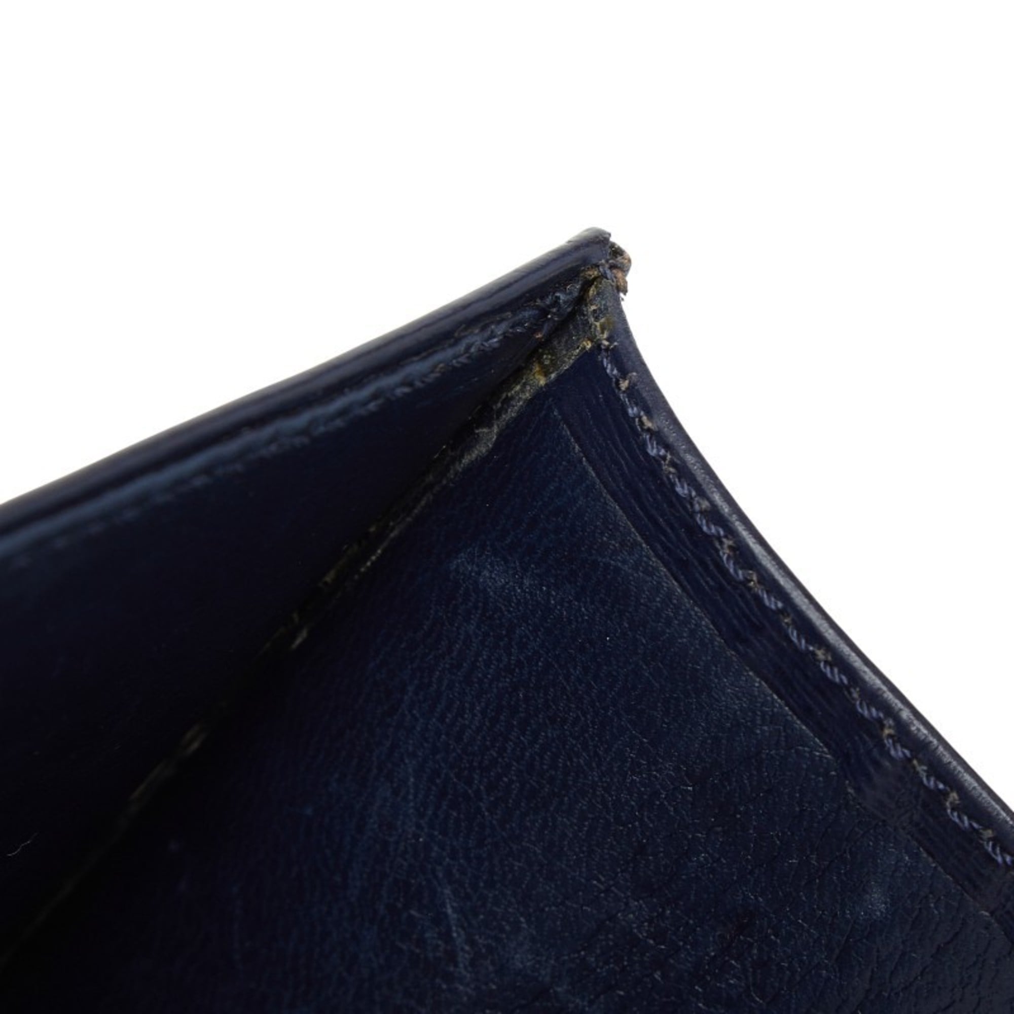 Christian Dior Navy Leather Handbag Shoulder Bag (Pre-Owned)