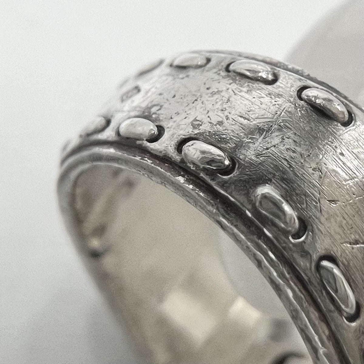 Hermes Silver 925 Band Ring (Pre-Owned)