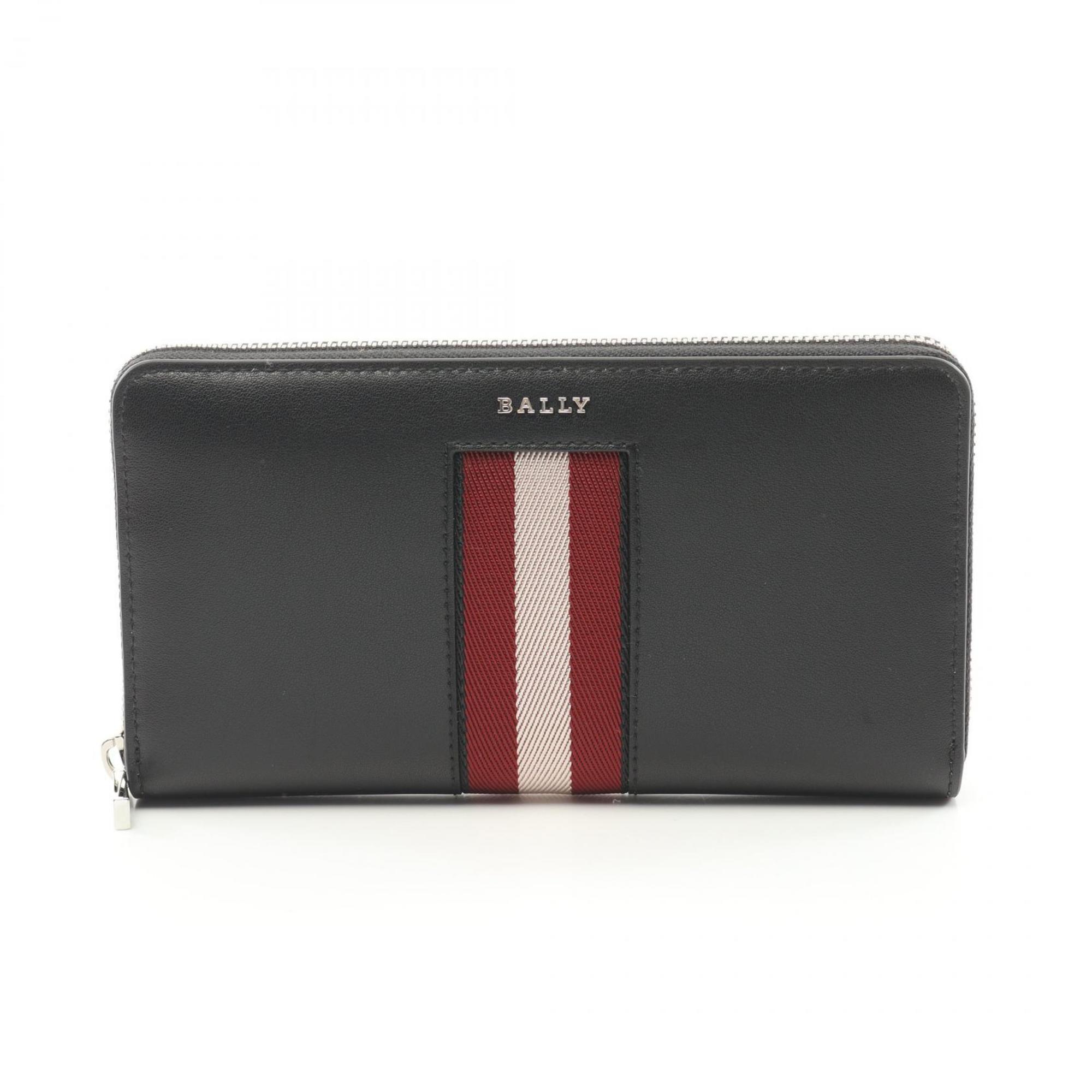 Bally Black Leather Long Wallet (Bi-Fold) (Pre-Owned)