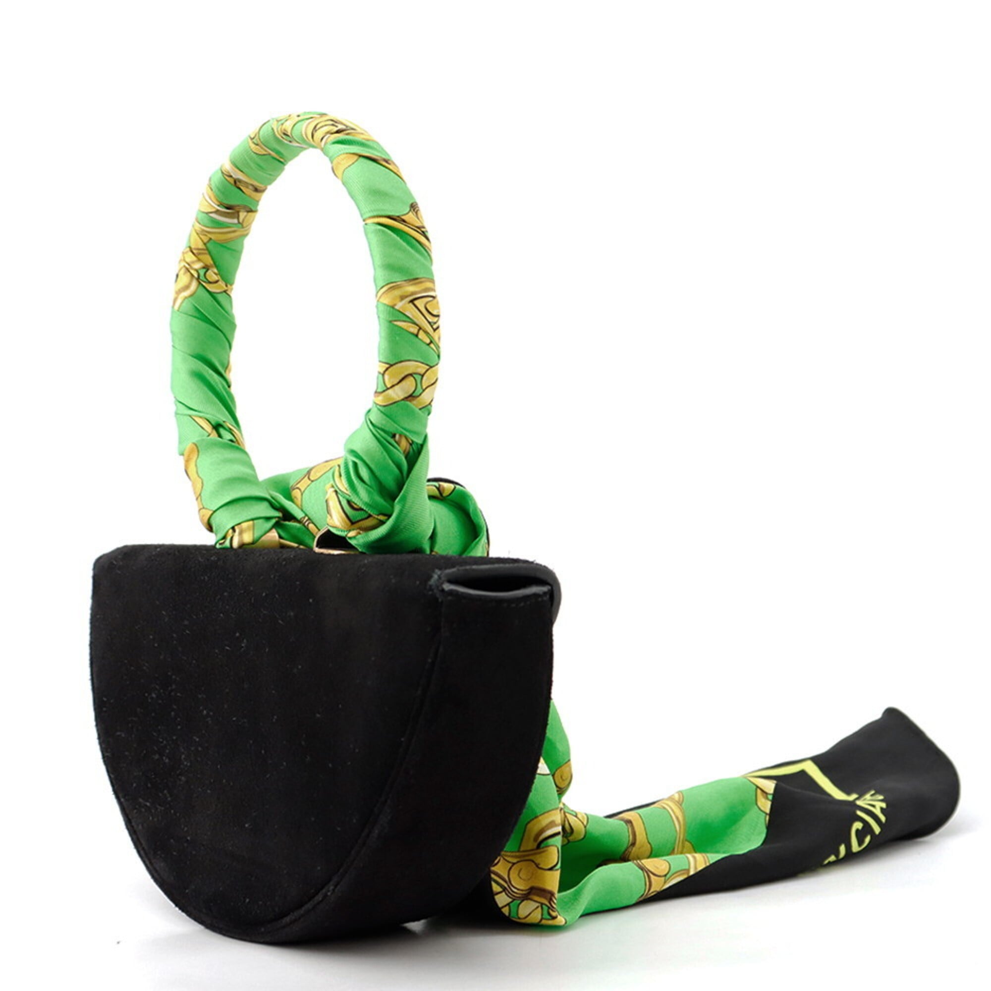 Balenciaga Black Green Suede Handbag (Pre-Owned)