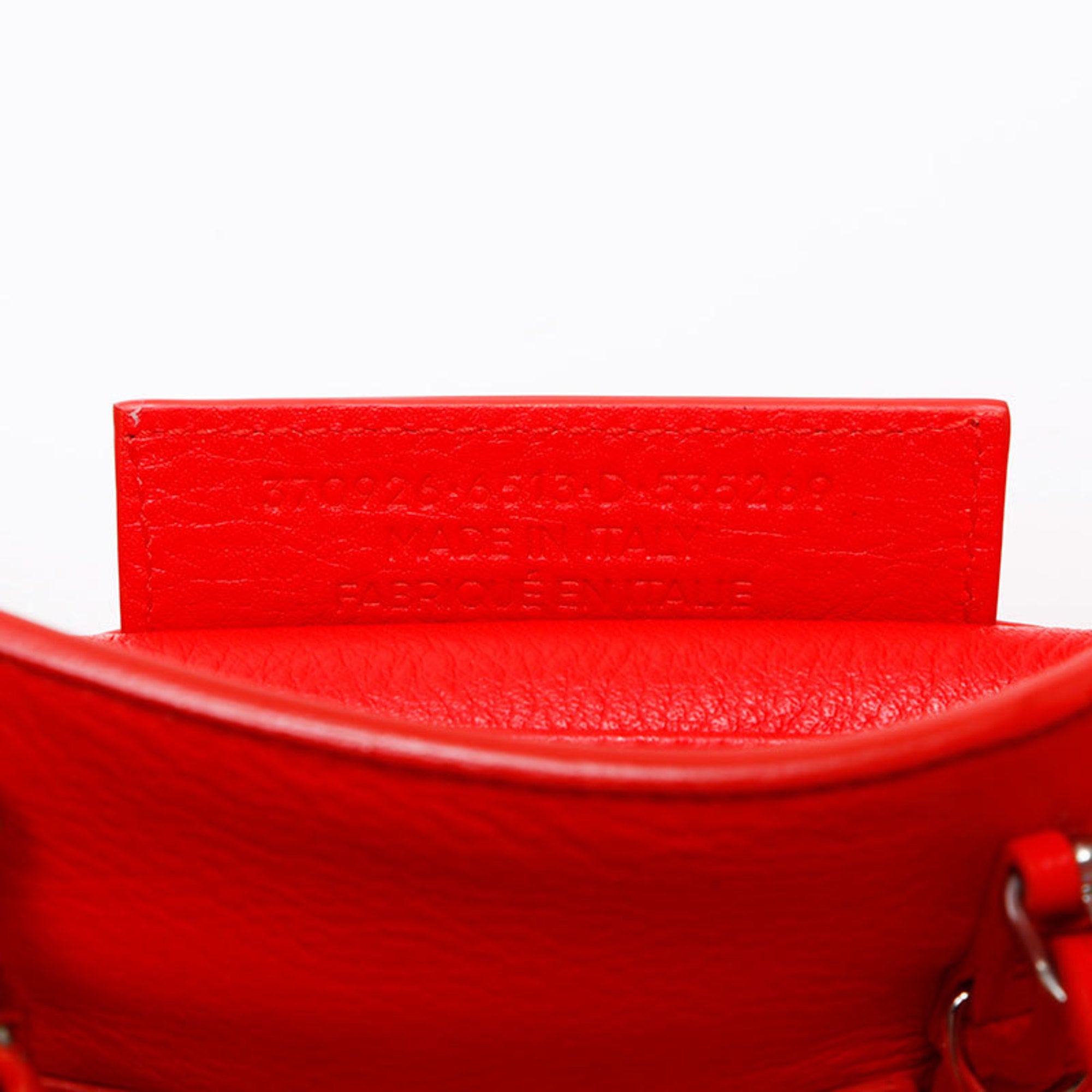 Balenciaga Paper Red Color Paper Handbag (Pre-Owned)