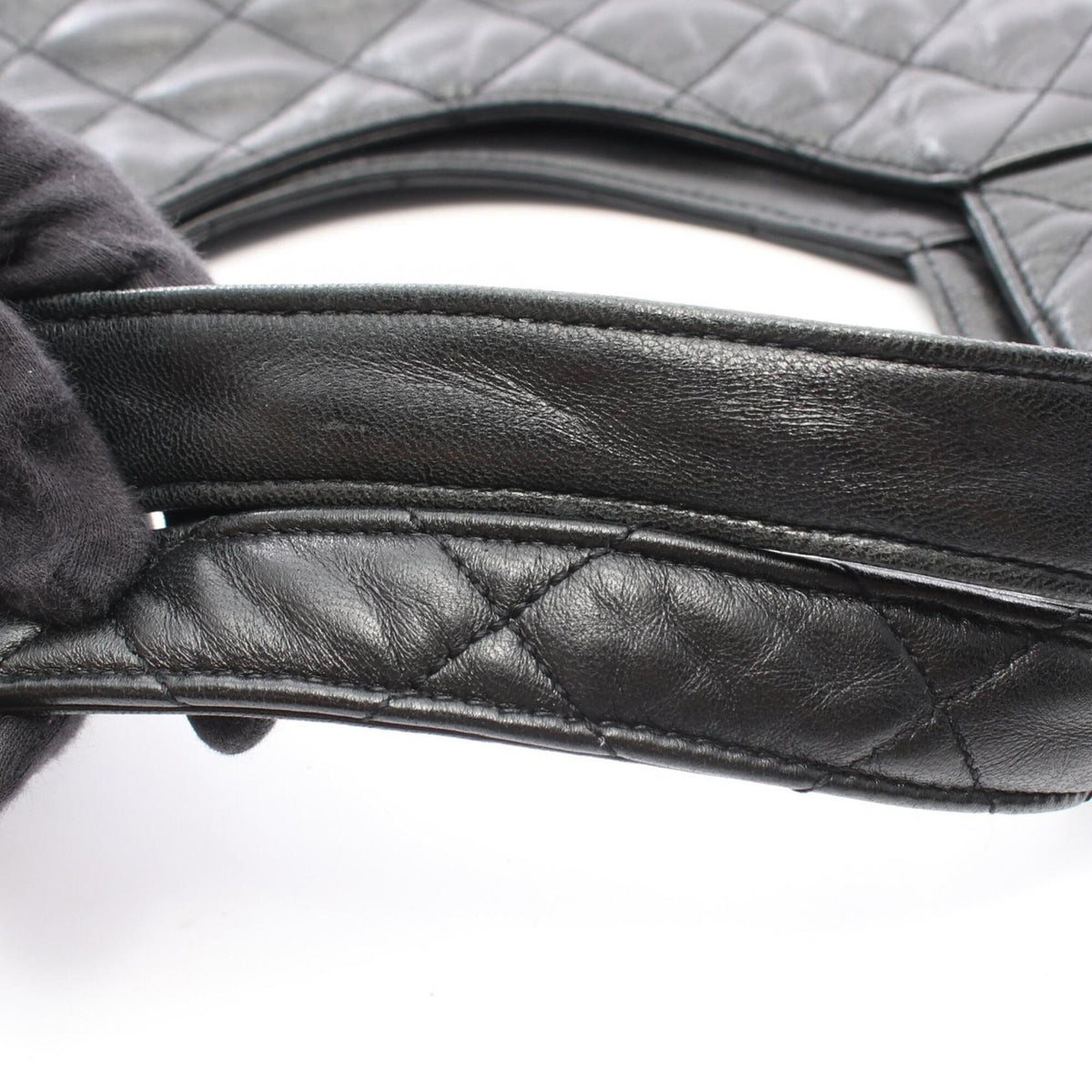 Yves Saint Laurent Black Leather Handbag Tote Bag (Pre-Owned)