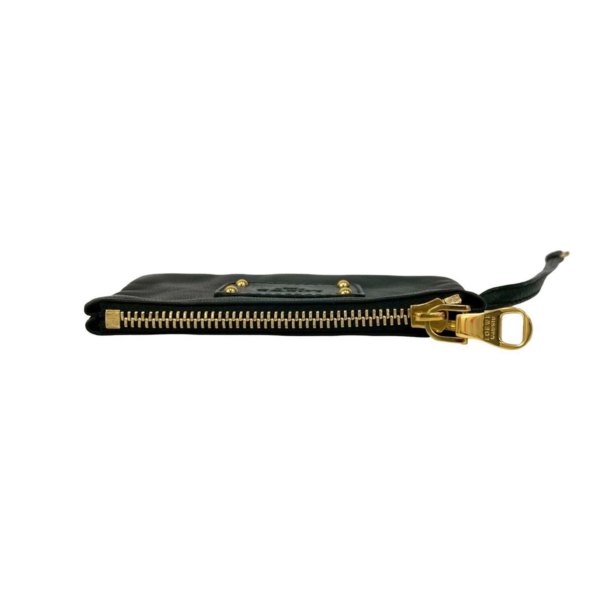 Loewe Black Leather Coin Purse/Coin Case (Pre-Owned)