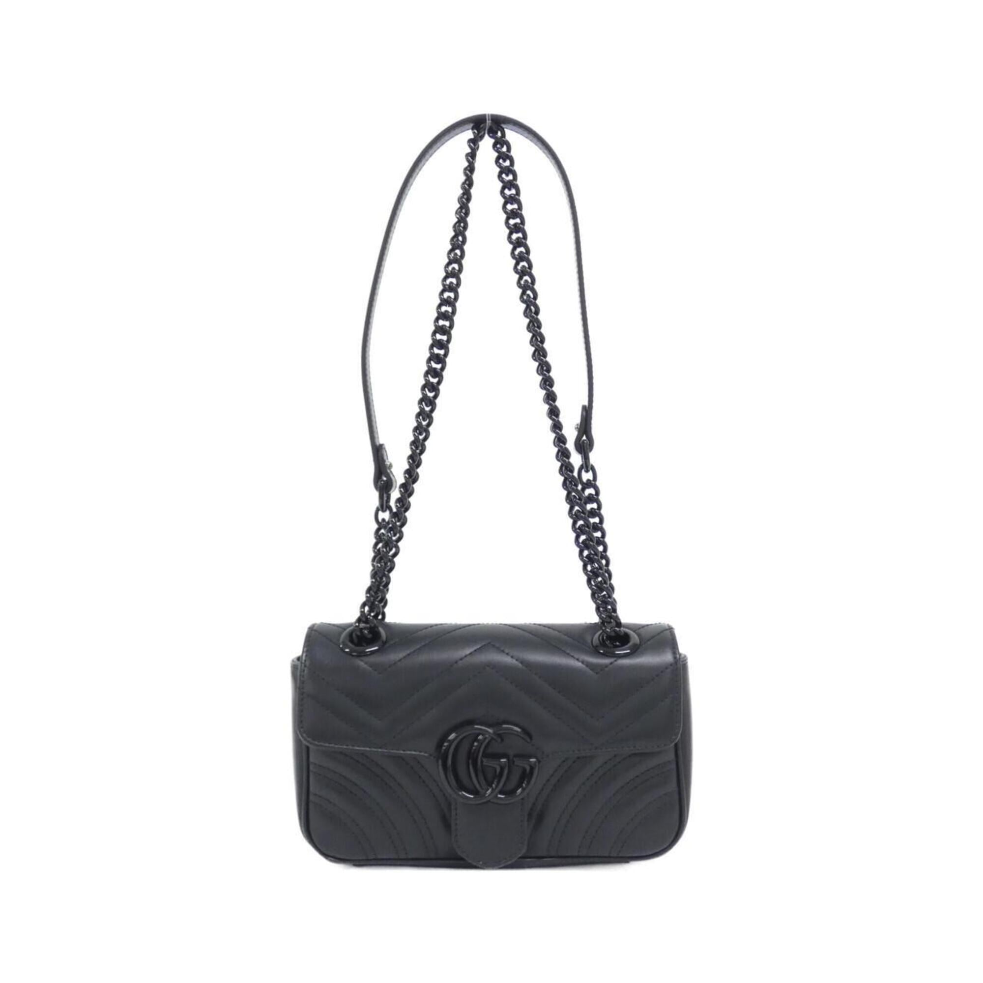 Gucci Black Quilting Leather Shoulder Bag (Pre-Owned)