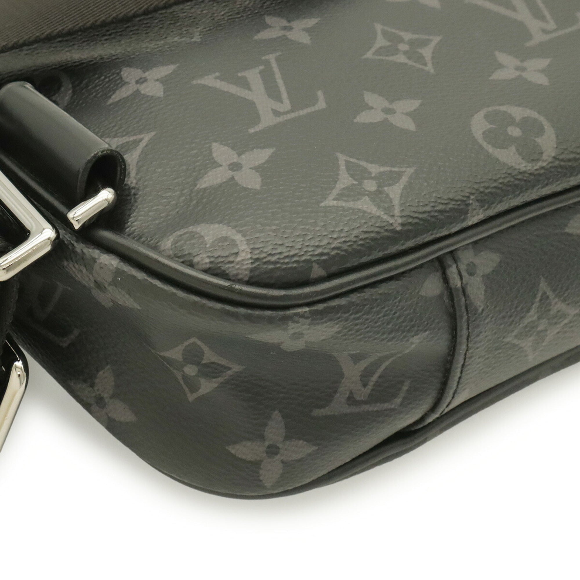 Louis Vuitton Black Gray Monogram Eclipse Canvas Leather Clutch Bag Pouch Sling Bag (Pre-Owned)