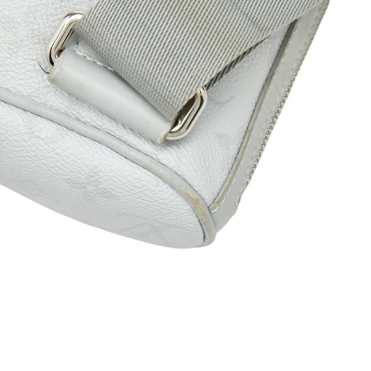 Louis Vuitton Blanc Gray White Pvc Leather Shoulder Bag Sling Bag (Pre-Owned)