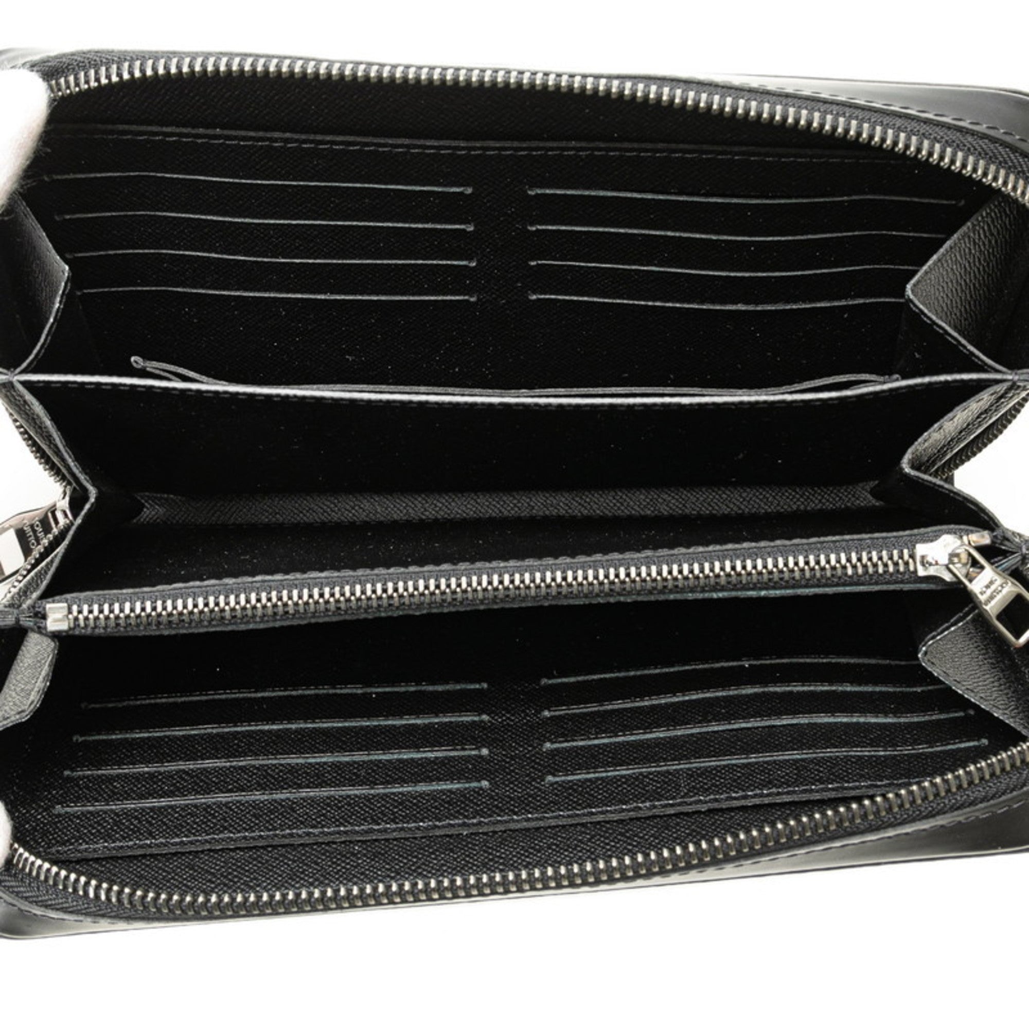 Louis Vuitton Black Pvc Leather Long Wallet (Bi-Fold) (Pre-Owned)