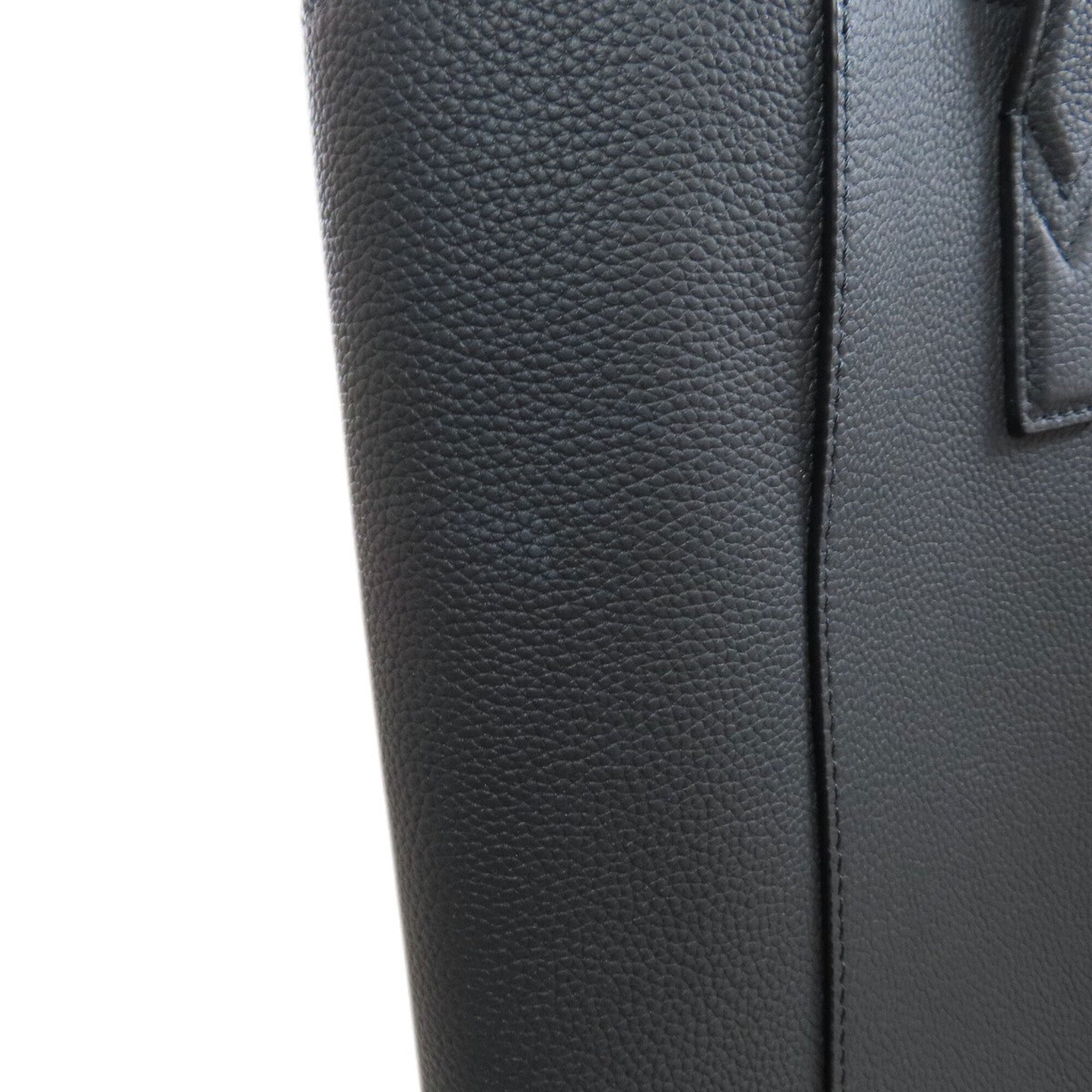Louis Vuitton Black Leather Tote Bag (Pre-Owned)
