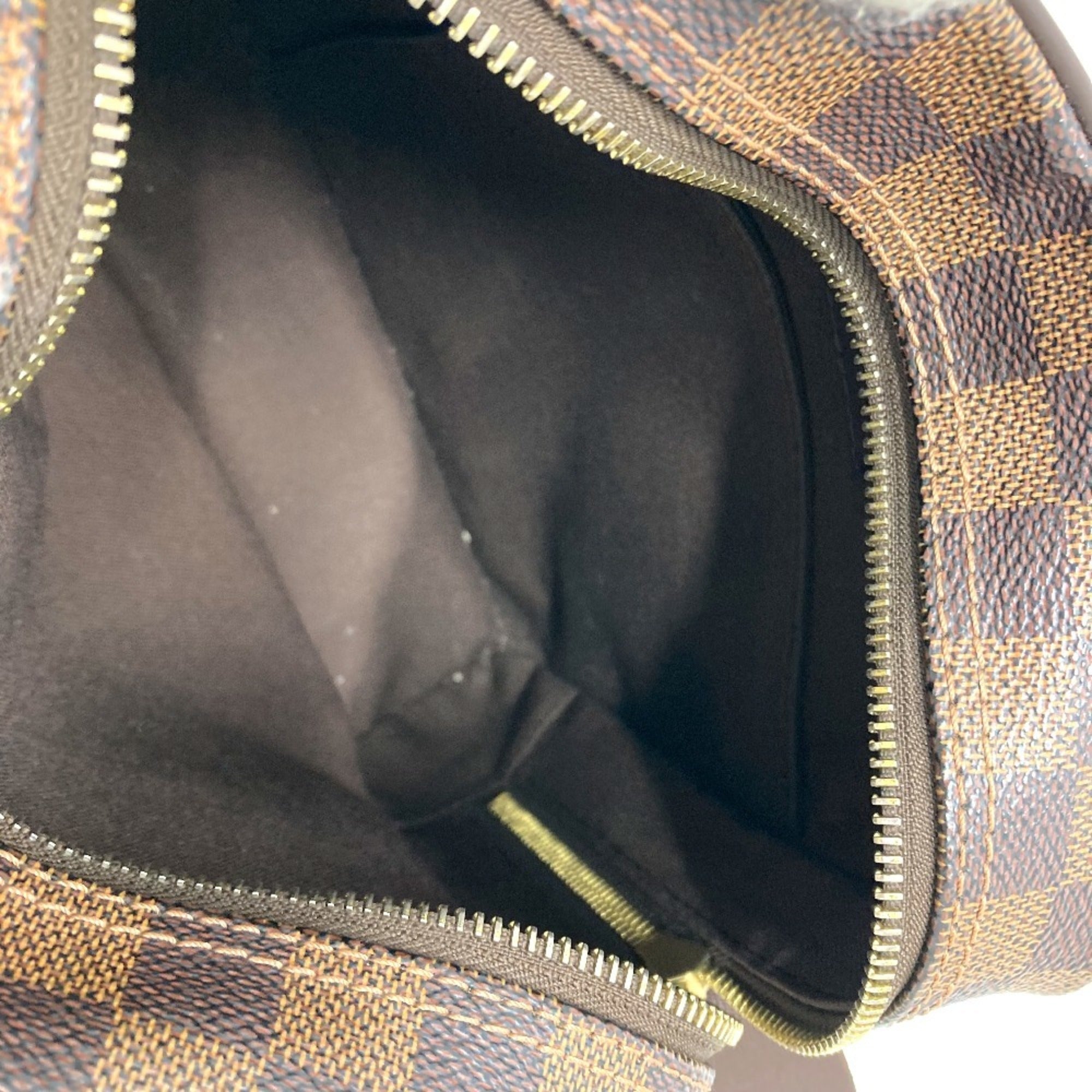 Louis Vuitton Damier Brown Ebene Damier Canvas Pochette Shoulder Bag (Pre-Owned)