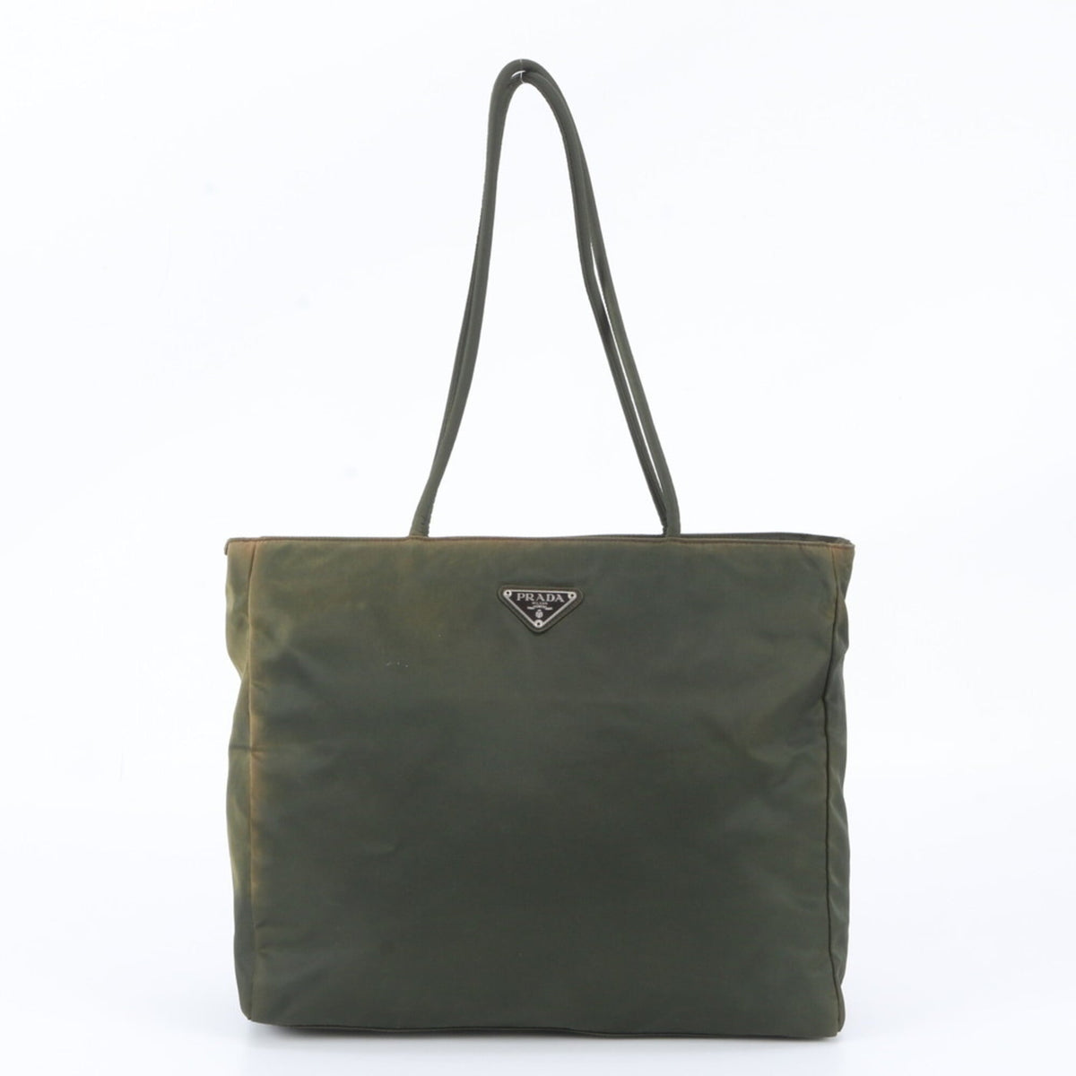 Prada Green Khaki Handbag Shoulder Bag Tote Bag (Pre-Owned)
