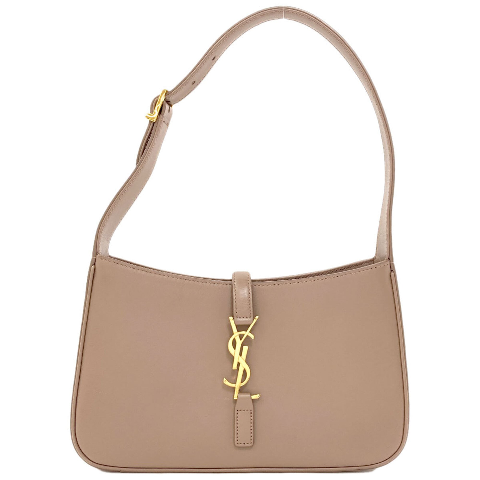 Saint Laurent Grayish Leather Shoulder Bag (Pre-Owned)