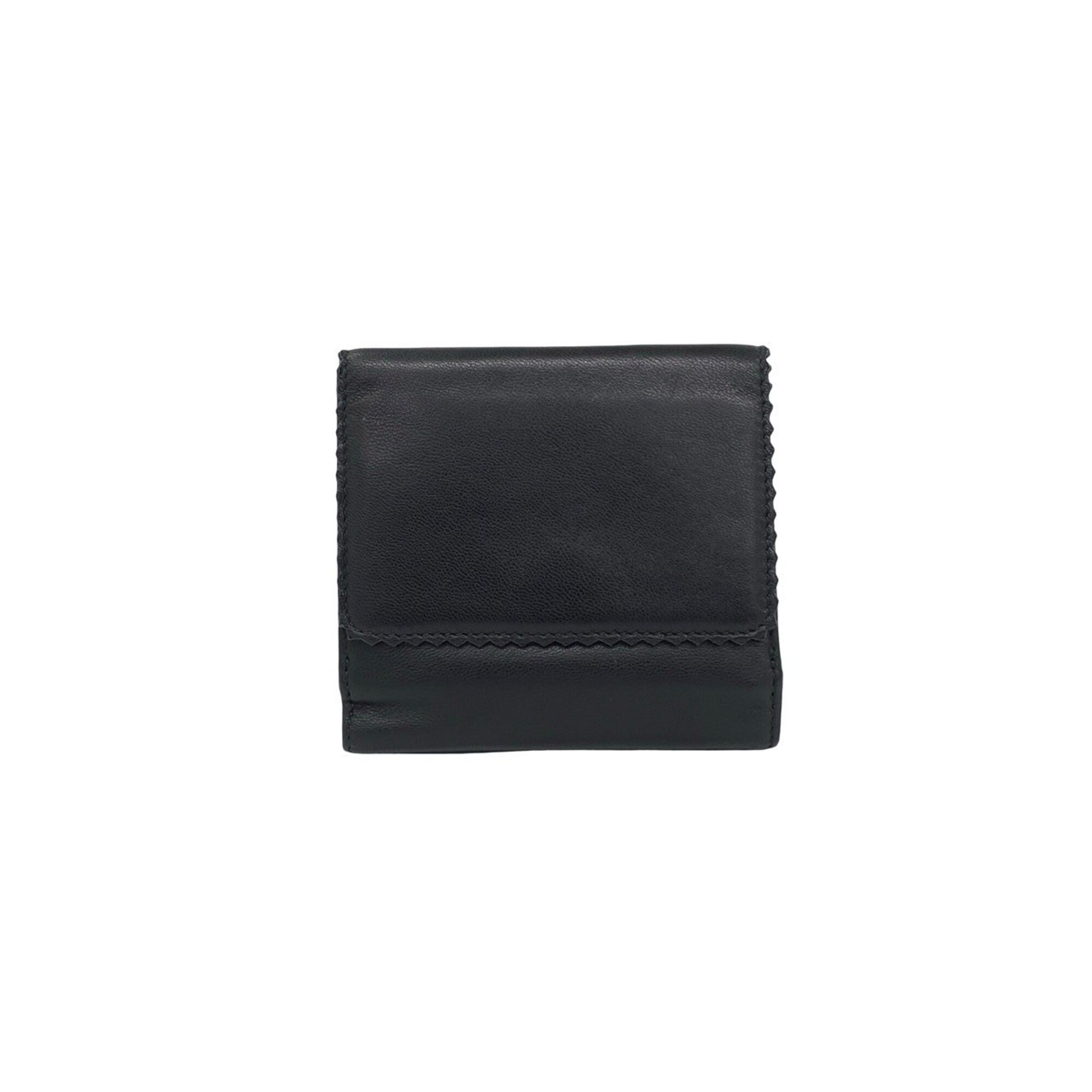 Loewe Black Purple Leather Wallet (Tri-Fold) (Pre-Owned)