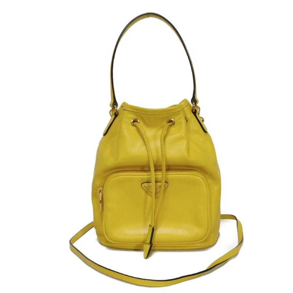 Prada Yellow Leather Handbag (Pre-Owned)