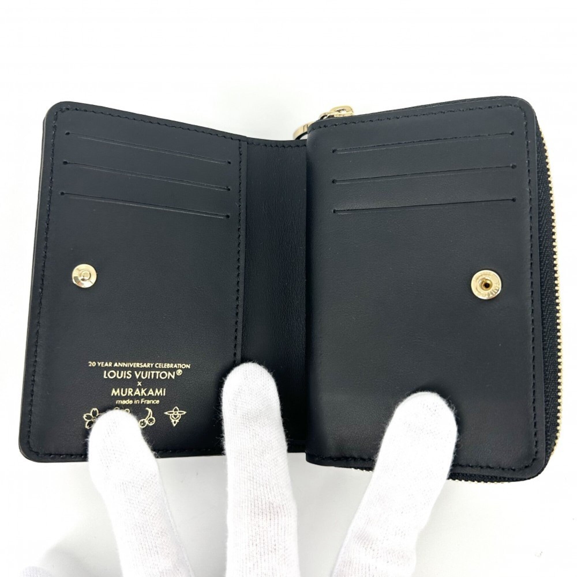 Louis Vuitton Black Multi-Color Leather Wallet (Bi-Fold) (Pre-Owned)