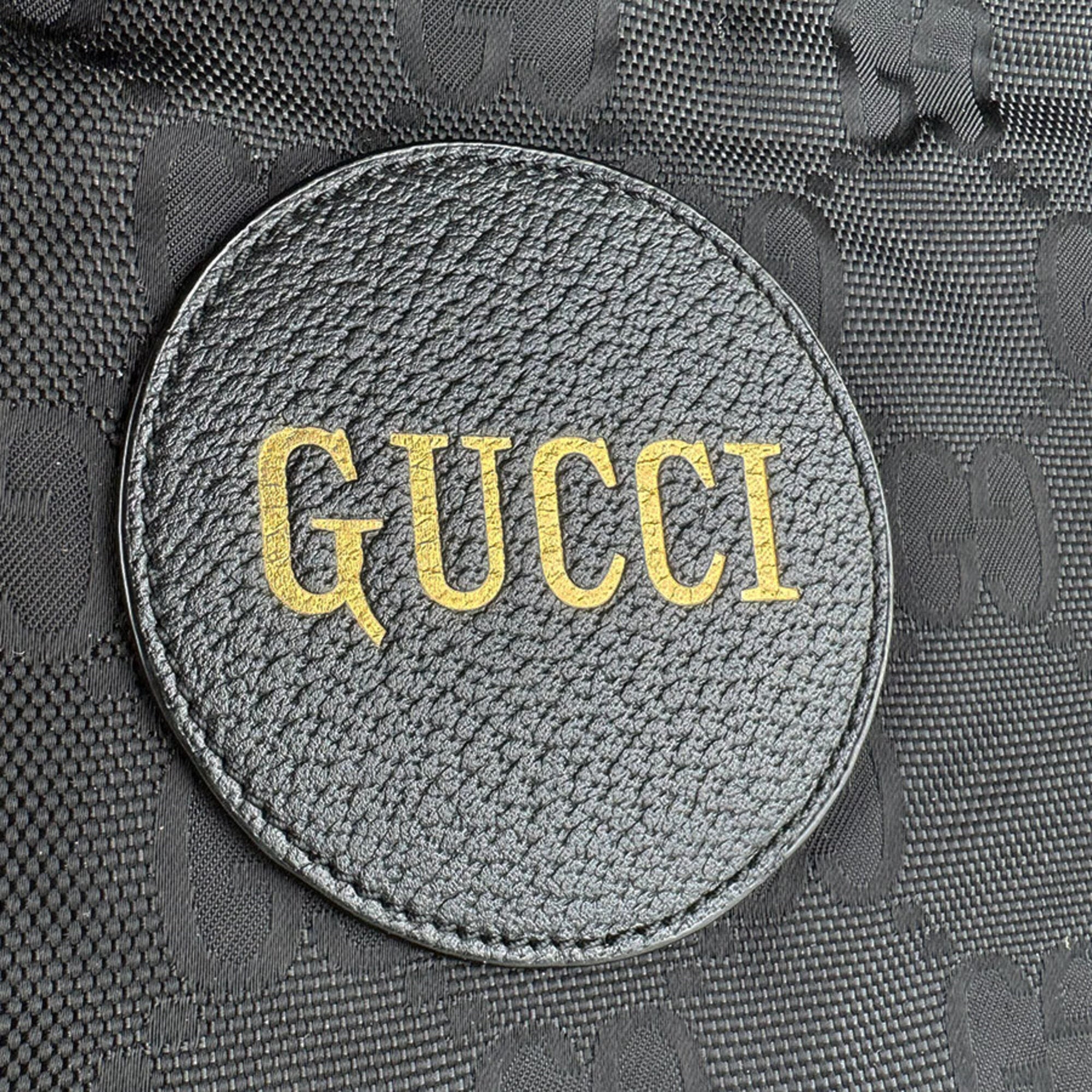 Gucci Black Nylon Leather Handbag Shoulder Bag (Pre-Owned)