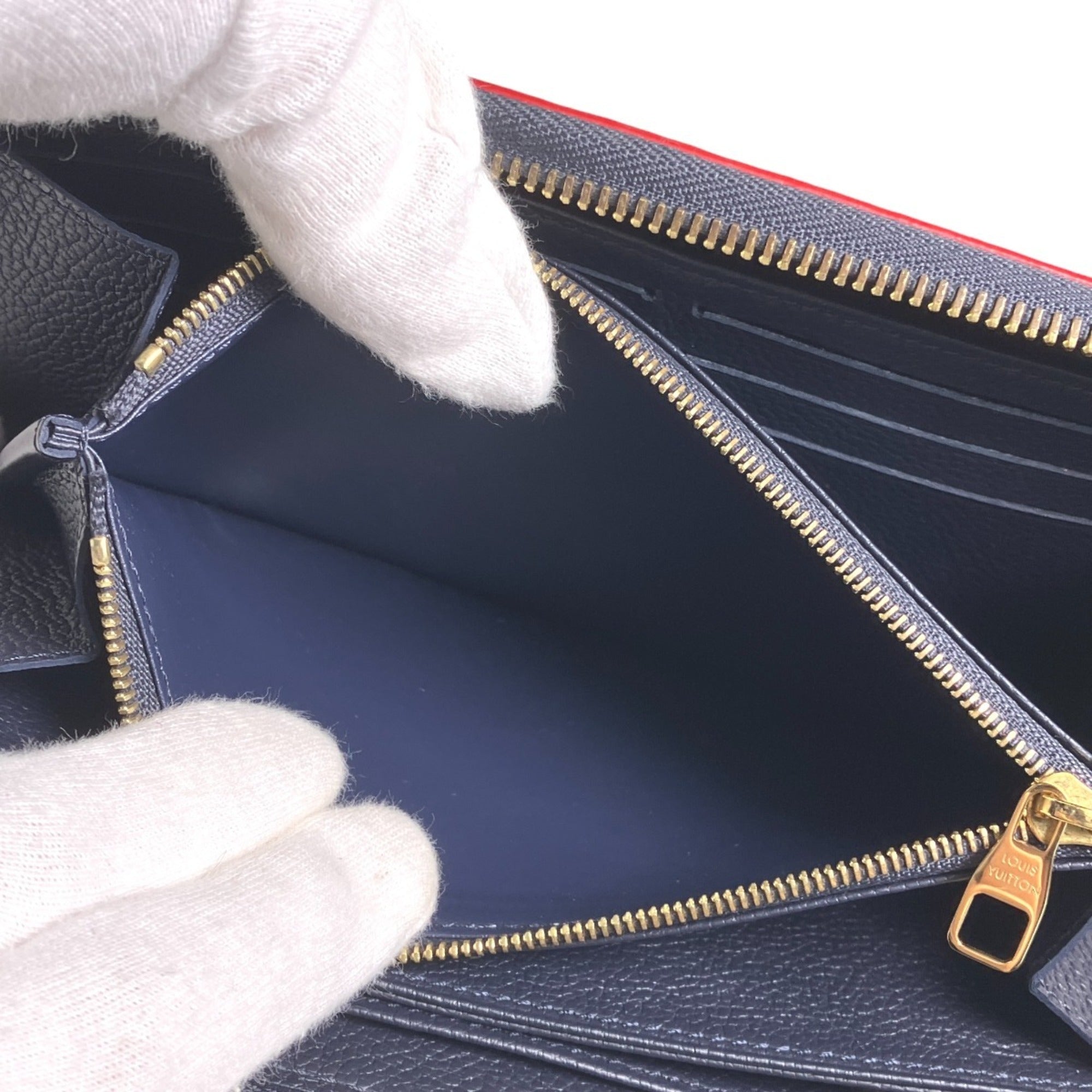 Louis Vuitton Marine Rouge Monogram Empreinte Long Wallet (Bi-Fold) (Pre-Owned)