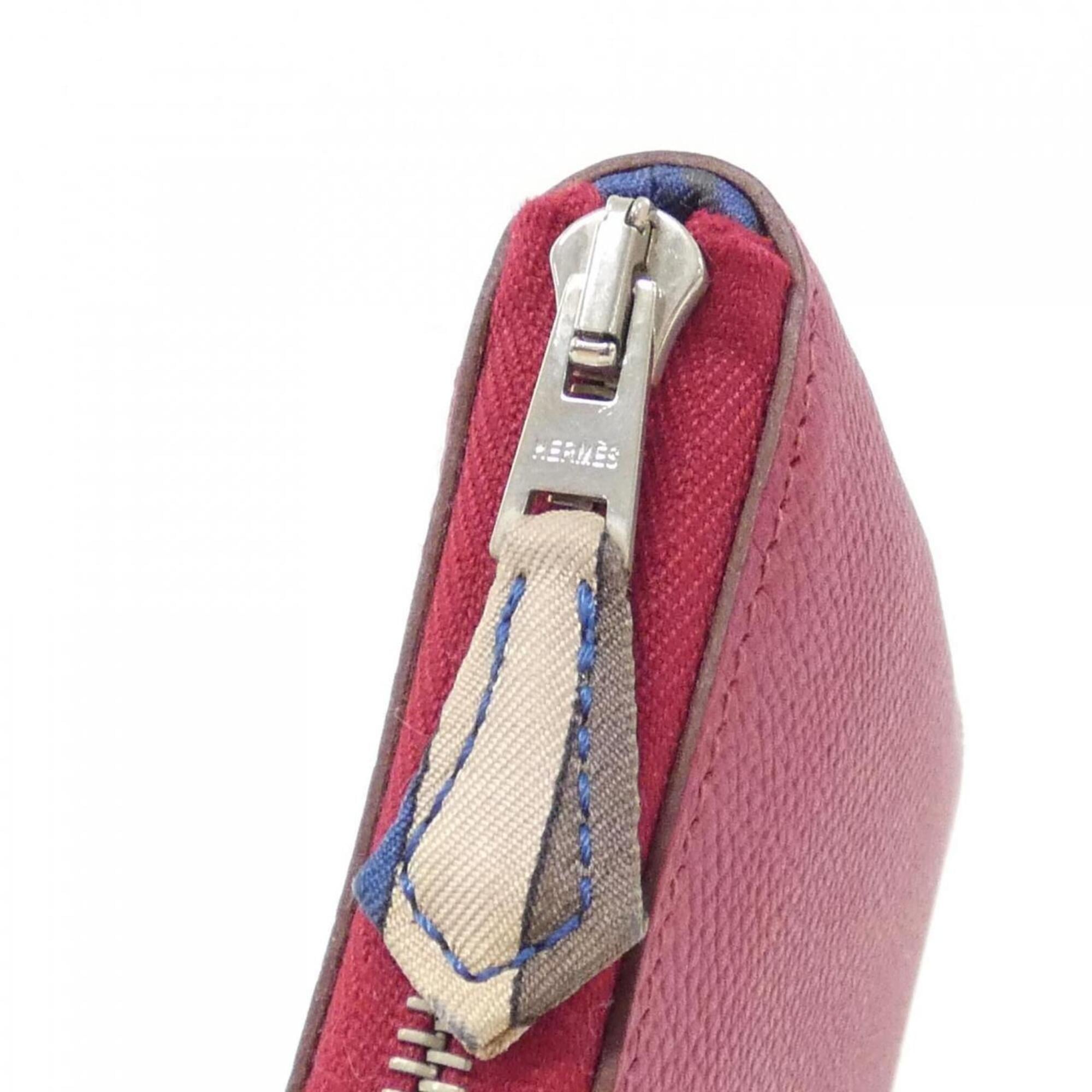 Hermes Silk'in Ruby Epsom Leather Silk Coin Purse/Coin Case (Pre-Owned)