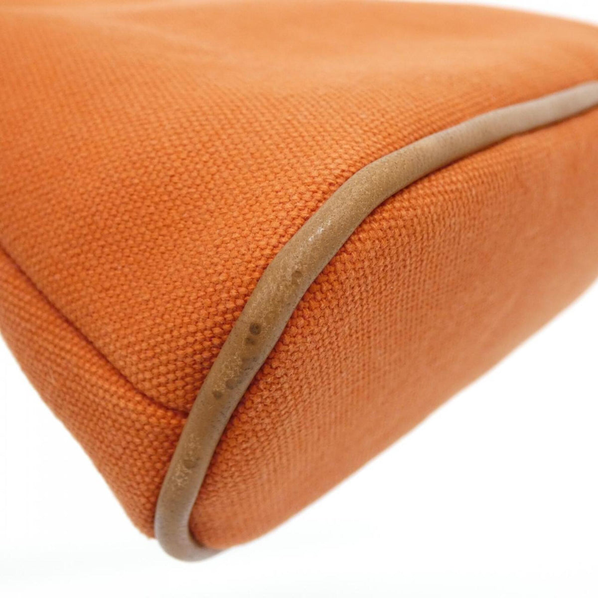 Hermes Feu Orange Canvas Pouch (Pre-Owned)