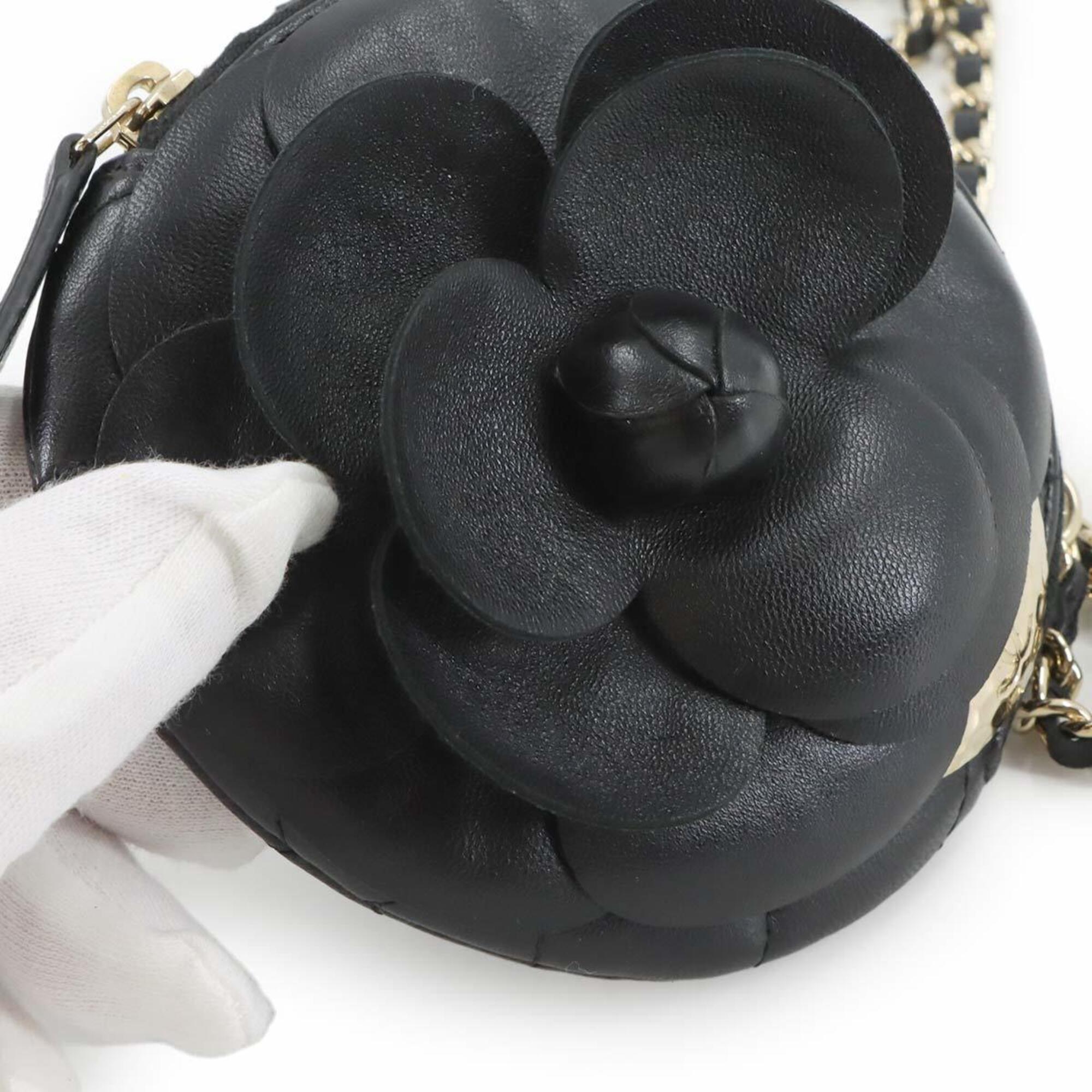 Chanel Black Leather Coin Purse/Coin Case (Pre-Owned)