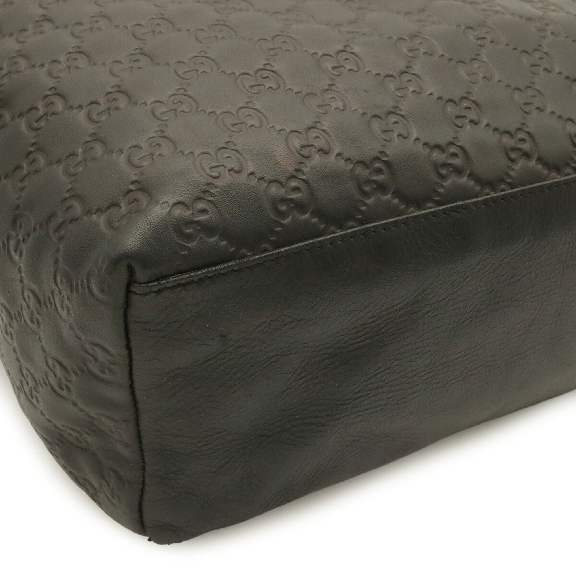 Gucci Black Rubber Leather Backpack (Pre-Owned)