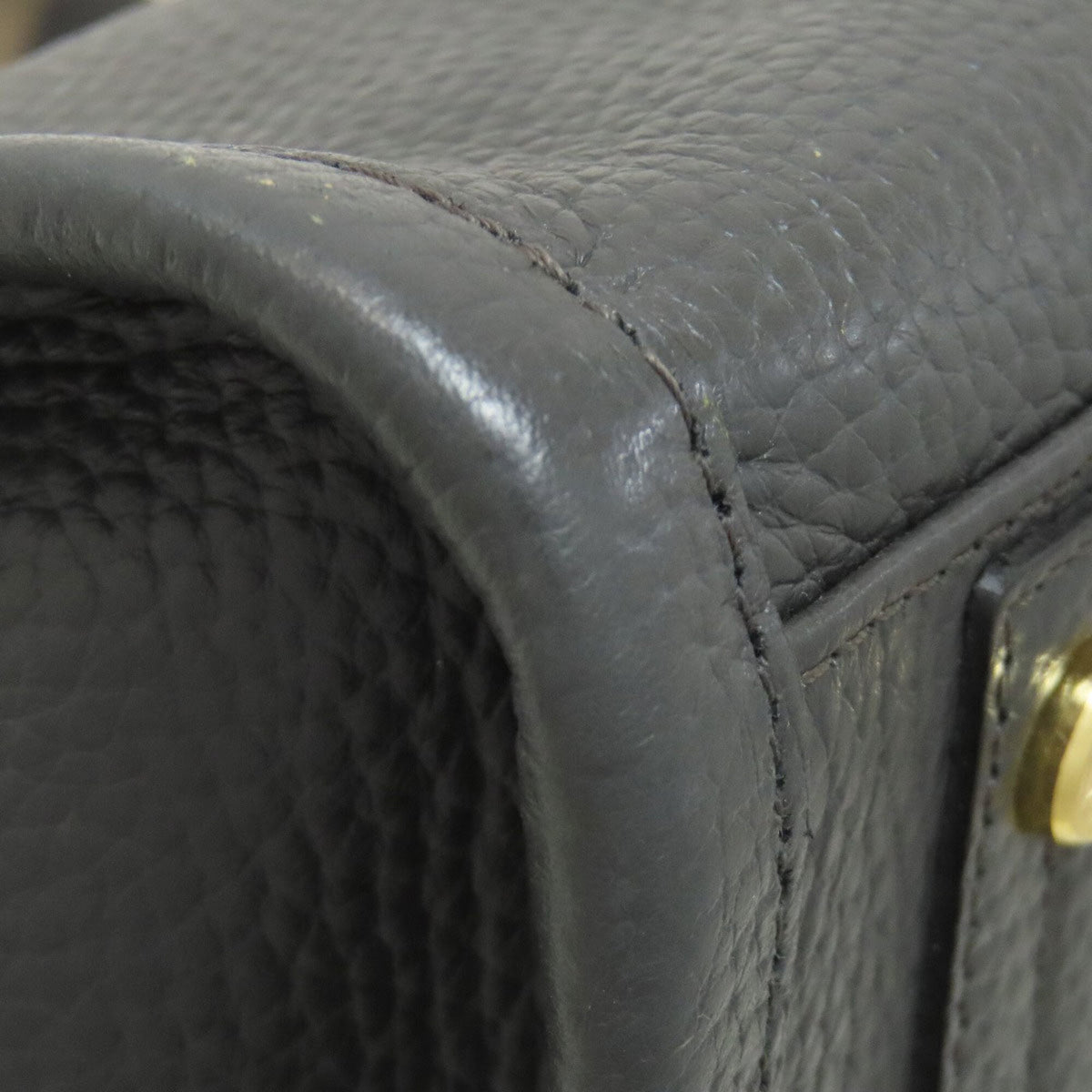 A.D.M.J Gray Leather Handbag (Pre-Owned)