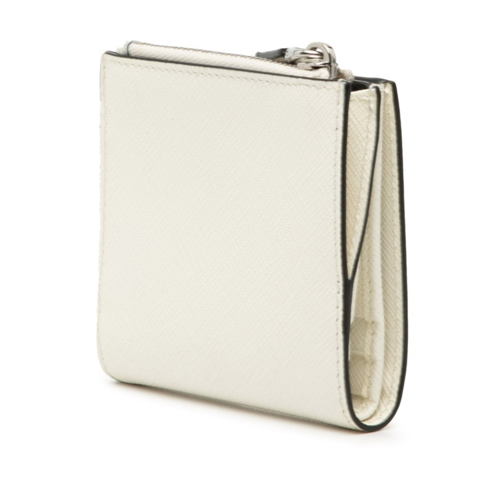 Prada White Leather Wallet (Bi-Fold) (Pre-Owned)
