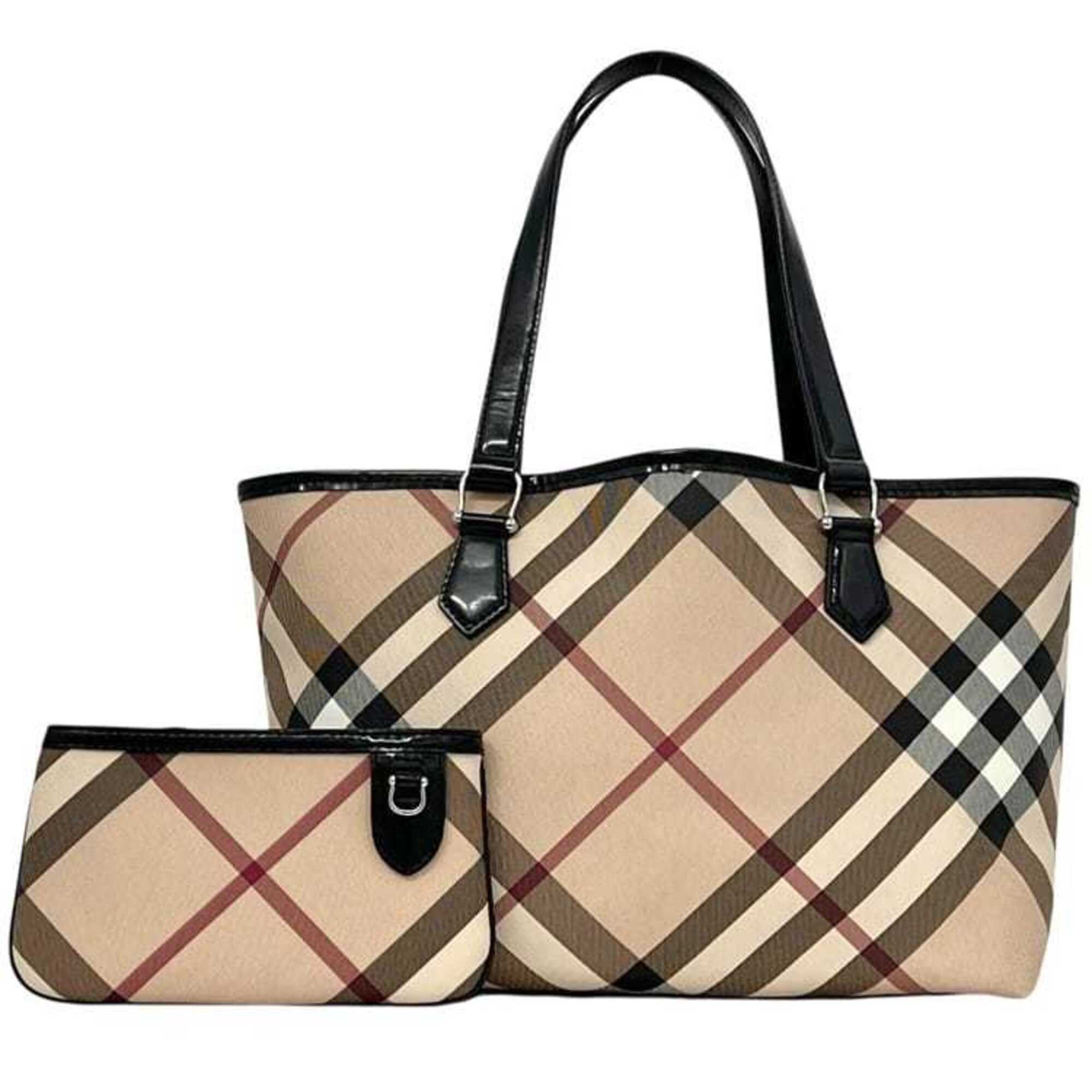Burberry Beige Pvc Tote Bag (Pre-Owned)