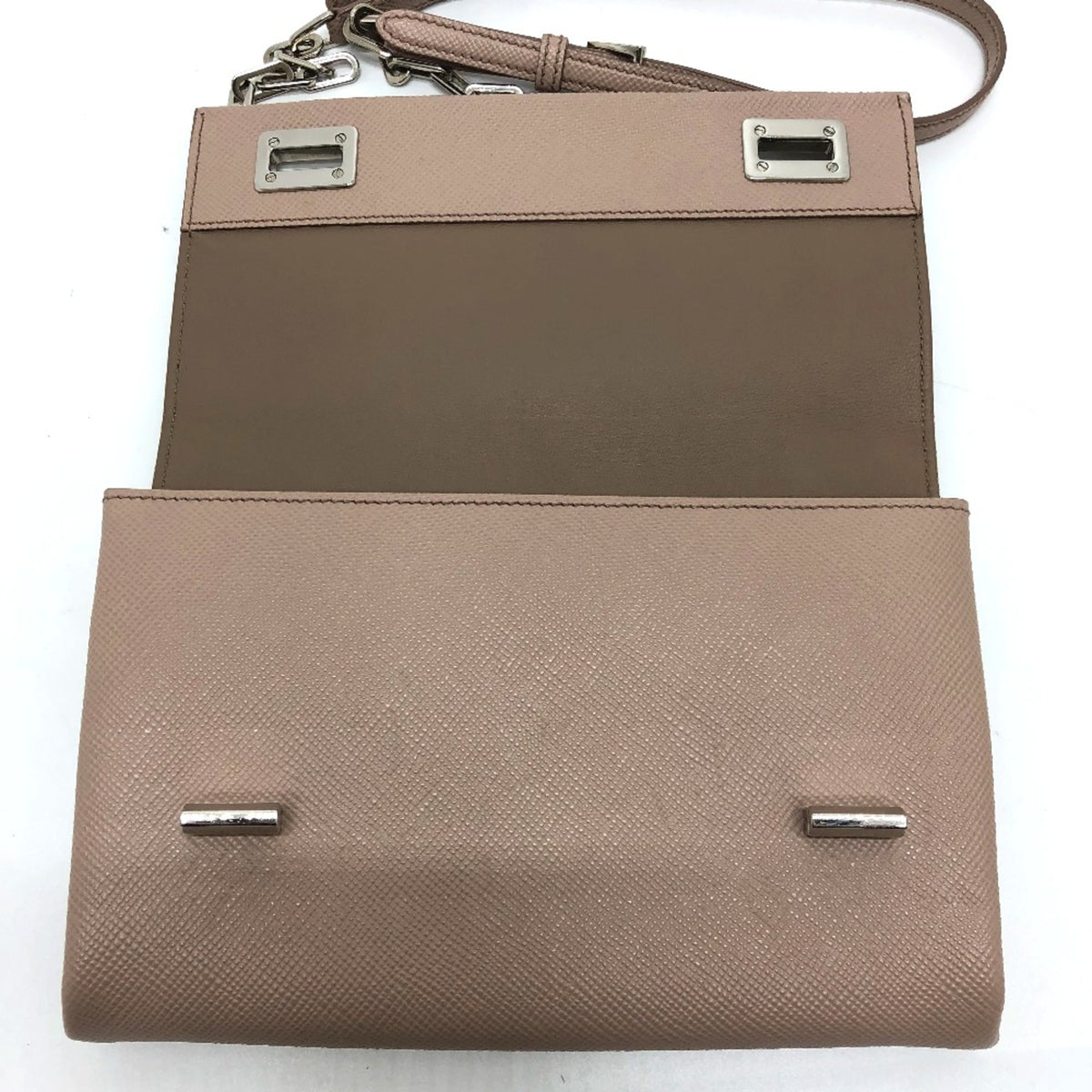 Prada Beige Leather Shoulder Bag (Pre-Owned)