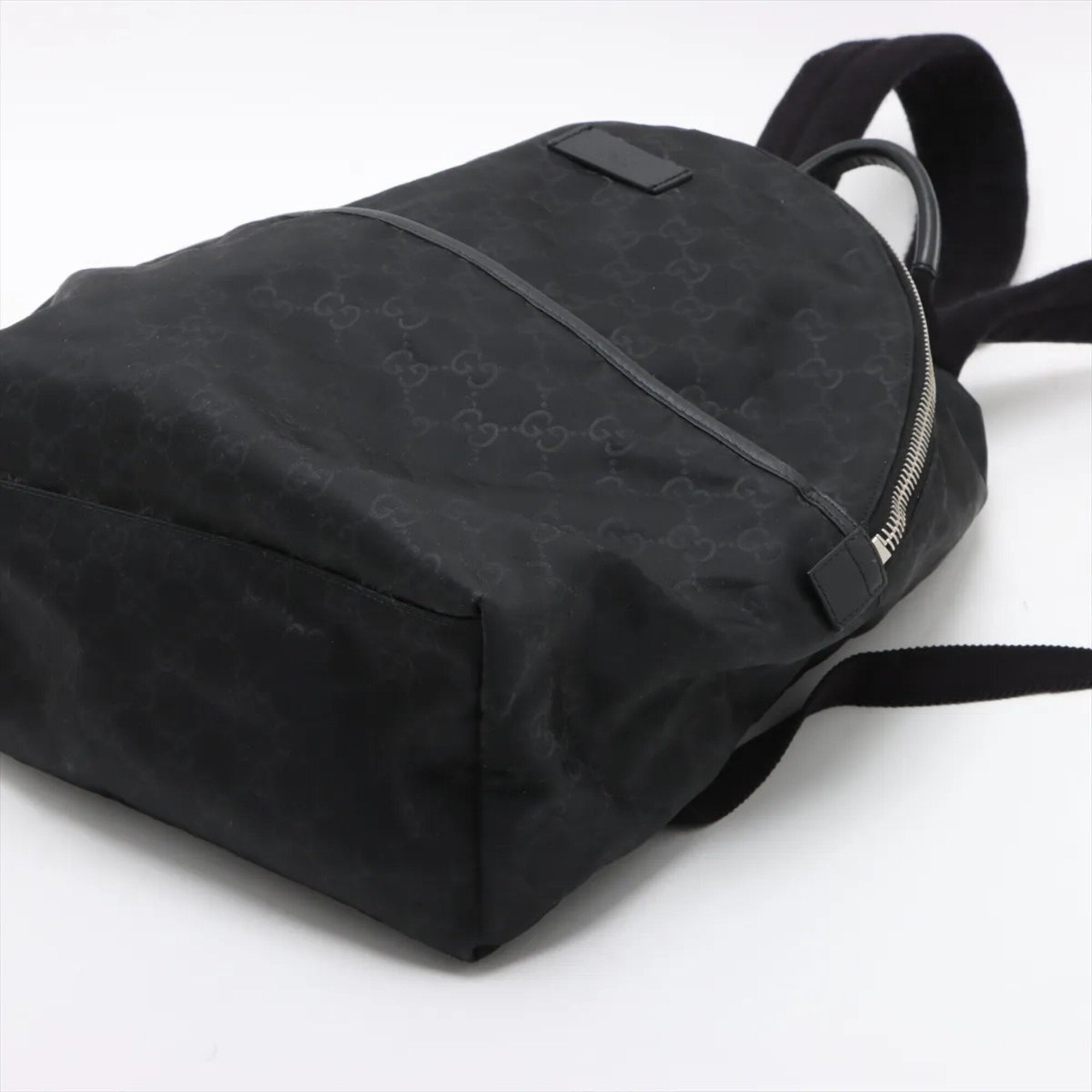 Gucci Black Leather Nylon Backpack (Pre-Owned)