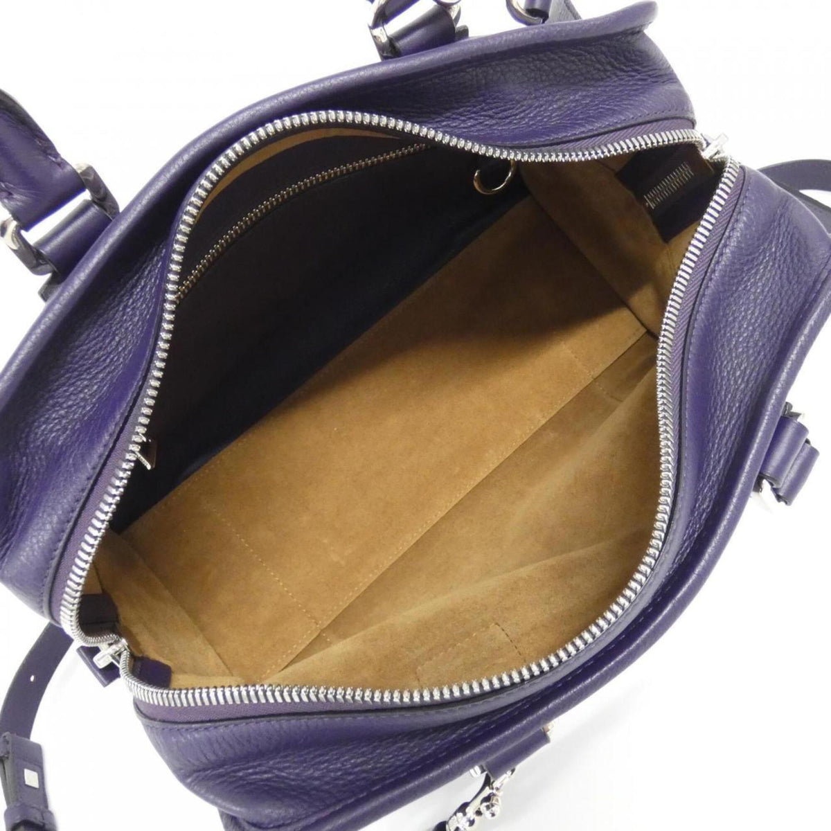 Loewe Purple Leather Handbag (Pre-Owned)
