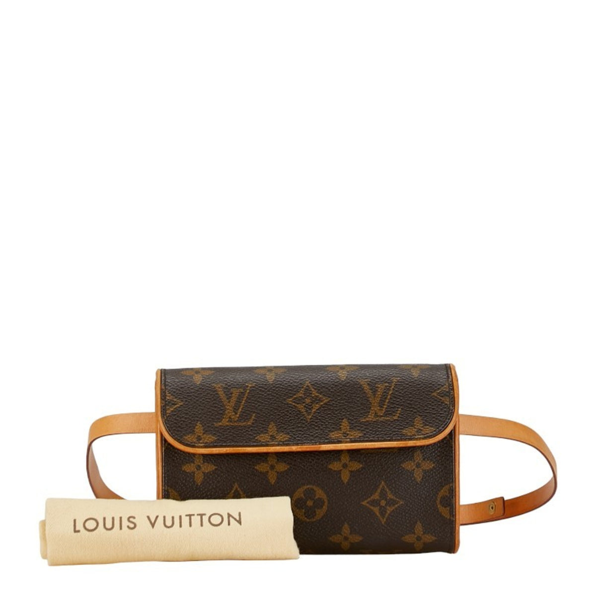Louis Vuitton Monogram Brown Pvc Leather Pochette Sling Bag (Pre-Owned)