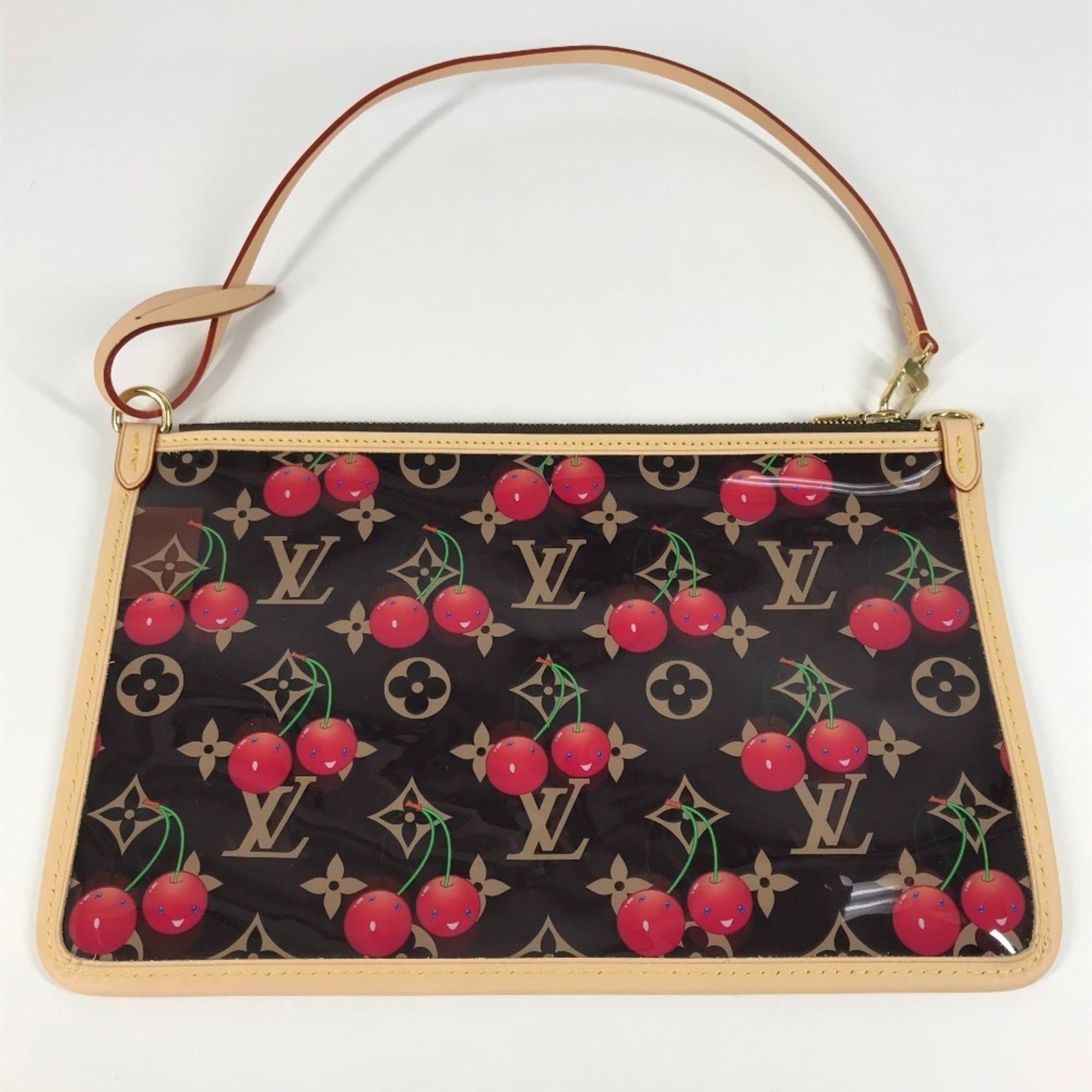 Louis Vuitton Brown Clear Monogram Red Color Monogram Shoulder Bag (Pre-Owned)