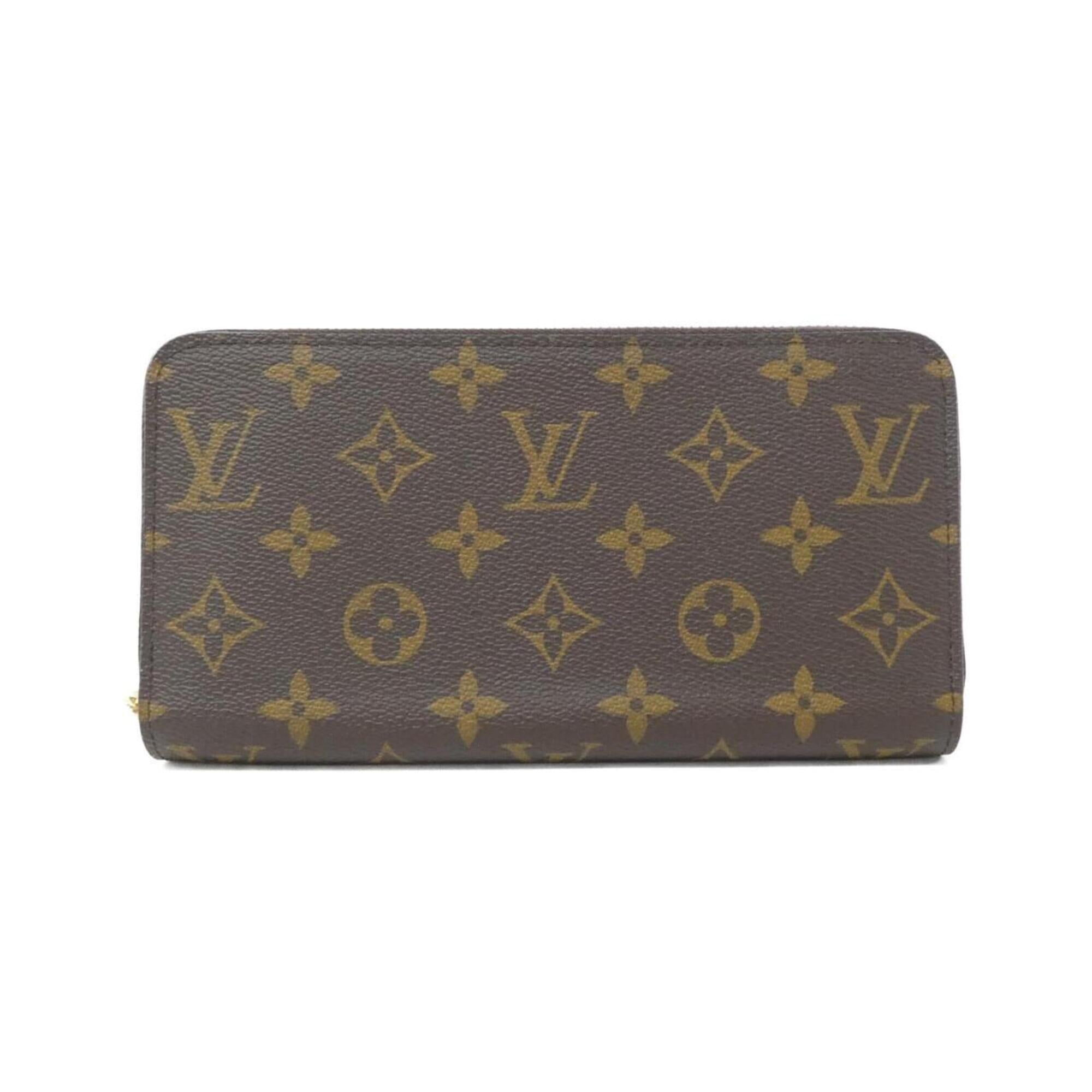 Louis Vuitton Fuchsia Marron Coated Canvas Long Wallet (Bi-Fold) (Pre-Owned)