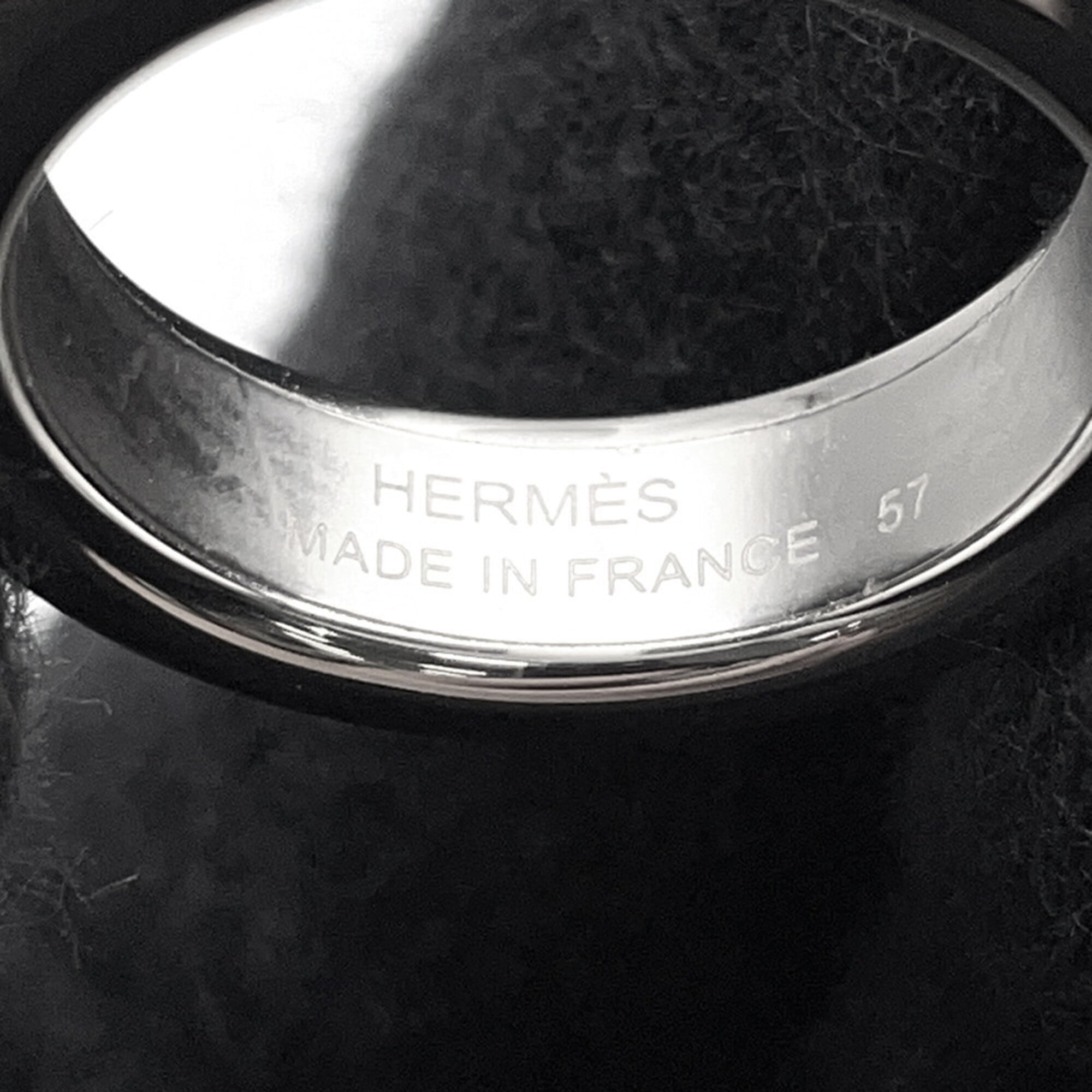 Hermes Black Metal Band Ring (Pre-Owned)