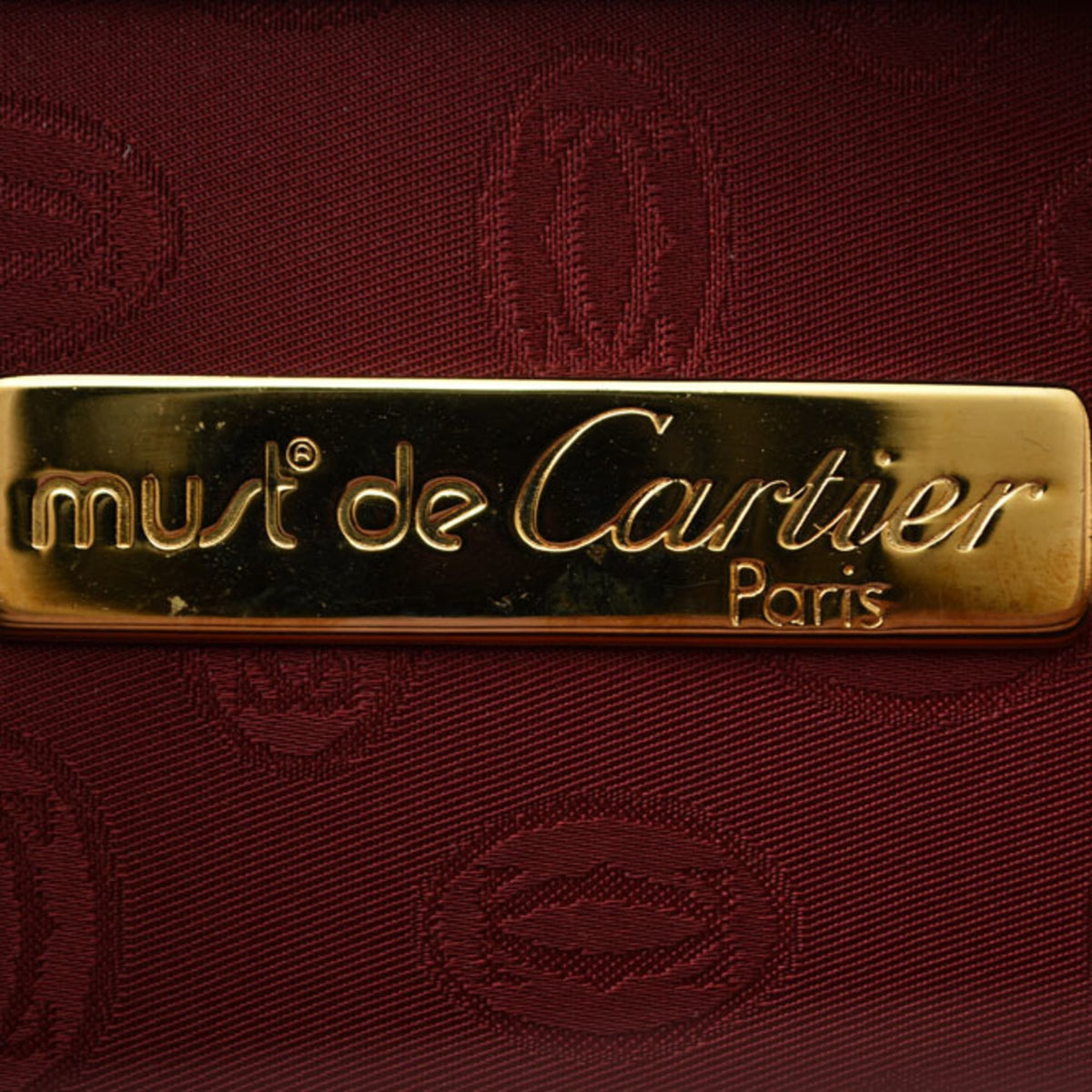 Cartier Bordeaux Leather Clutch Bag (Pre-Owned)
