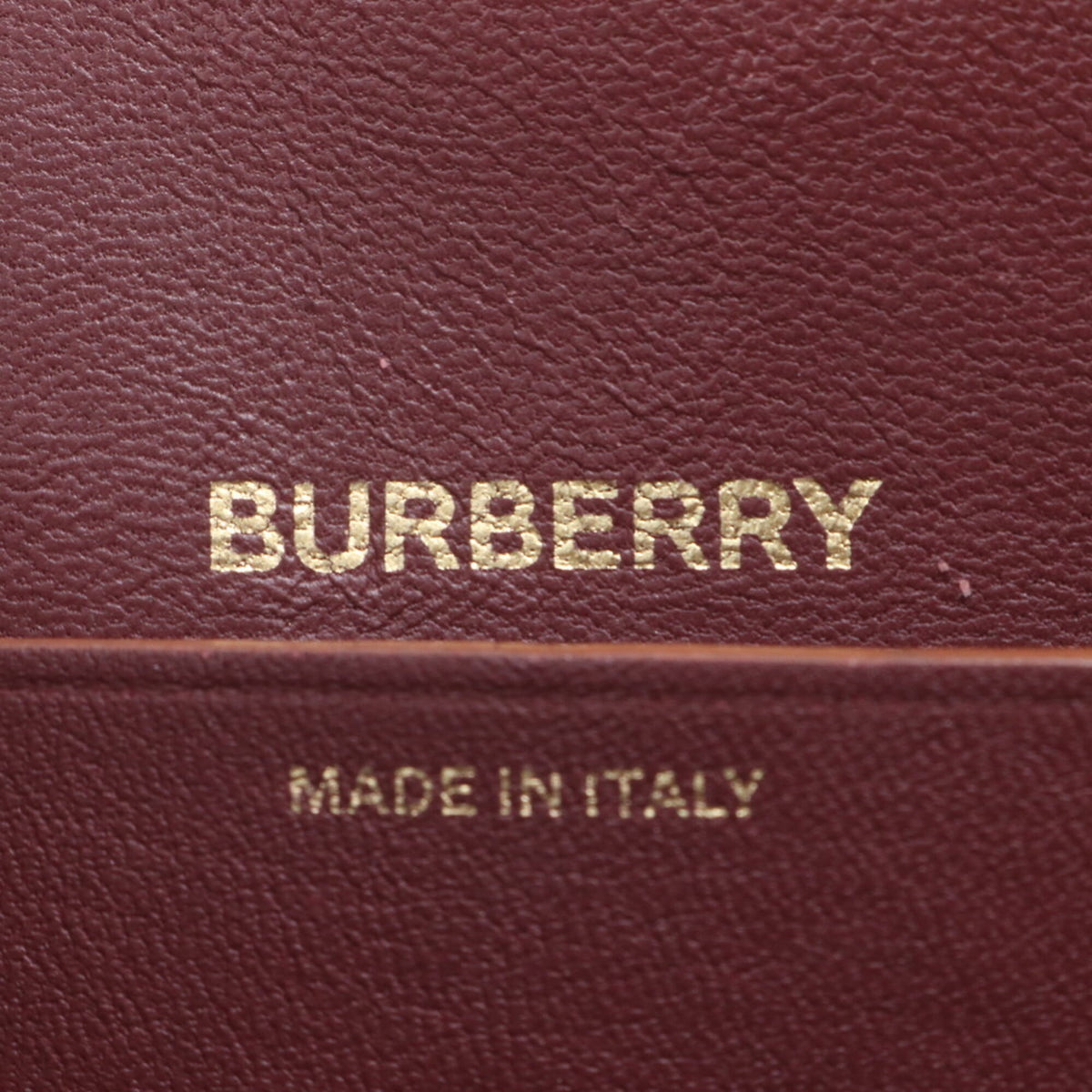 Burberry Brown Red Color Wine Leather Handbag Shoulder Bag Tote Bag (Pre-Owned)