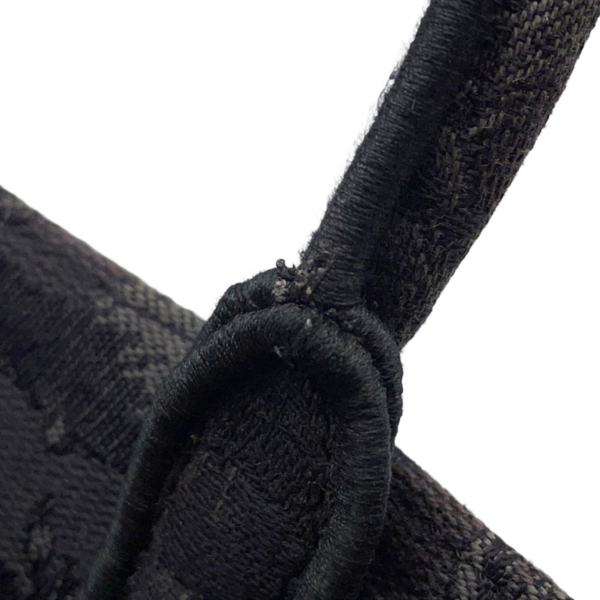 Versace Black Gray Canvas Handbag Shoulder Bag (Pre-Owned)