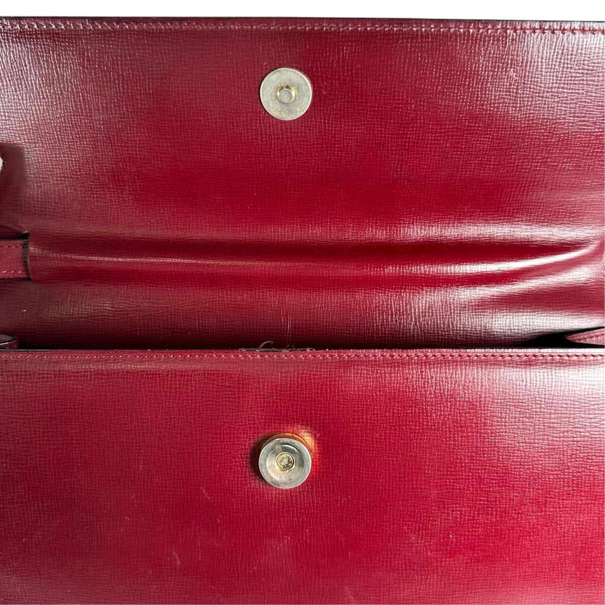 Cartier Bordeaux Leather Clutch Bag (Pre-Owned)